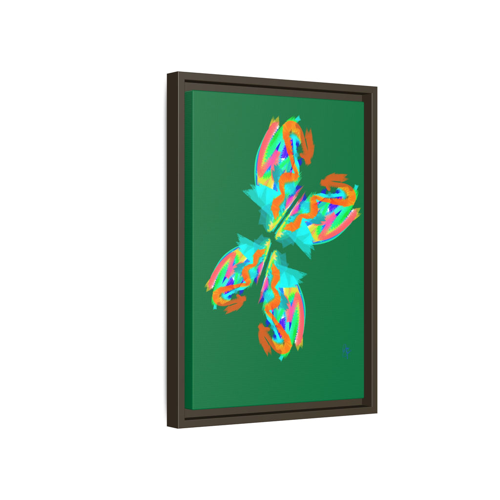 Framed Matte Canvas — Neon Abstract Butterfly Wall Art