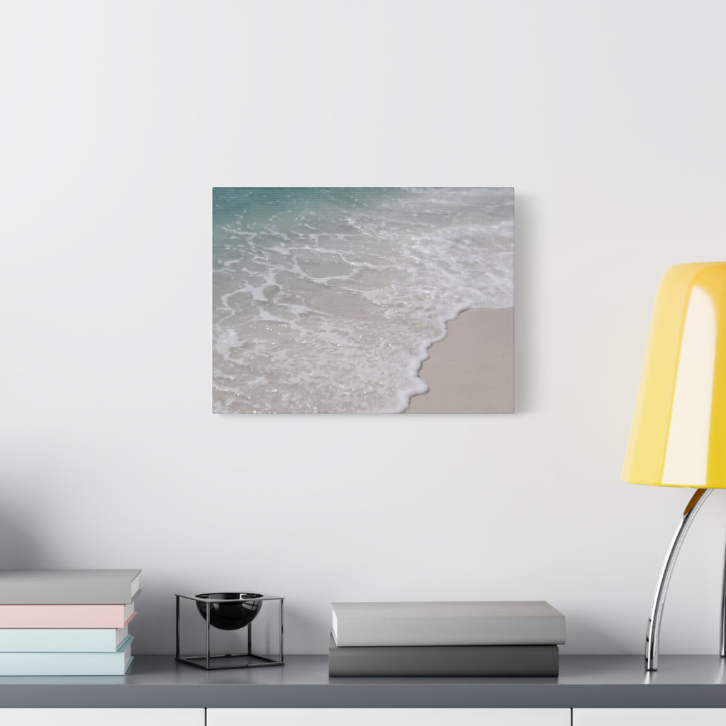 Seaside Shoreline Matte Canvas Print — Tranquil Beach Wall Art, Stretched 1.25"