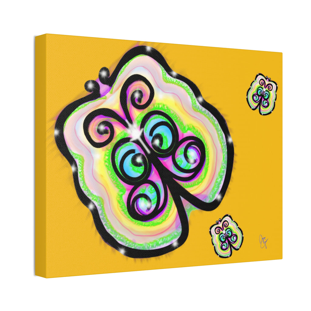 Abstract Rainbow Butterfly Canvas Print — Colorful Pop Art Wall Decor (Stretched 1.5")