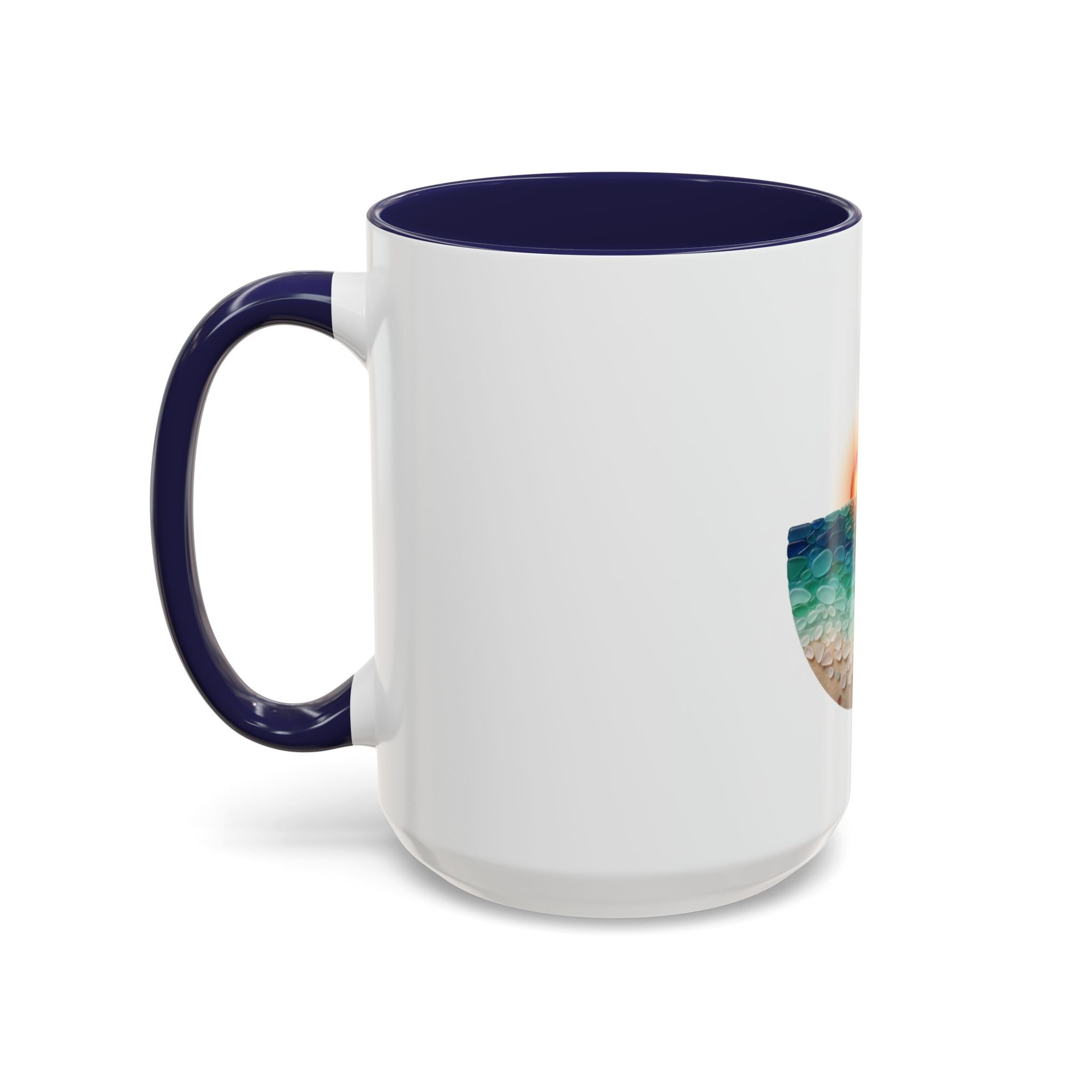 Sunset Beach Coffee Mug — Tropical Palm Ocean Sunrise Accent Mug (11/15oz)
