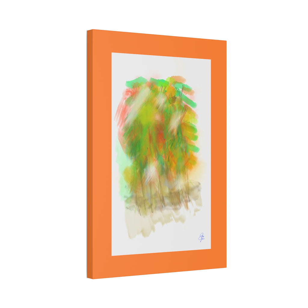 Abstract Green Forest Canvas — Stretched Wall Art