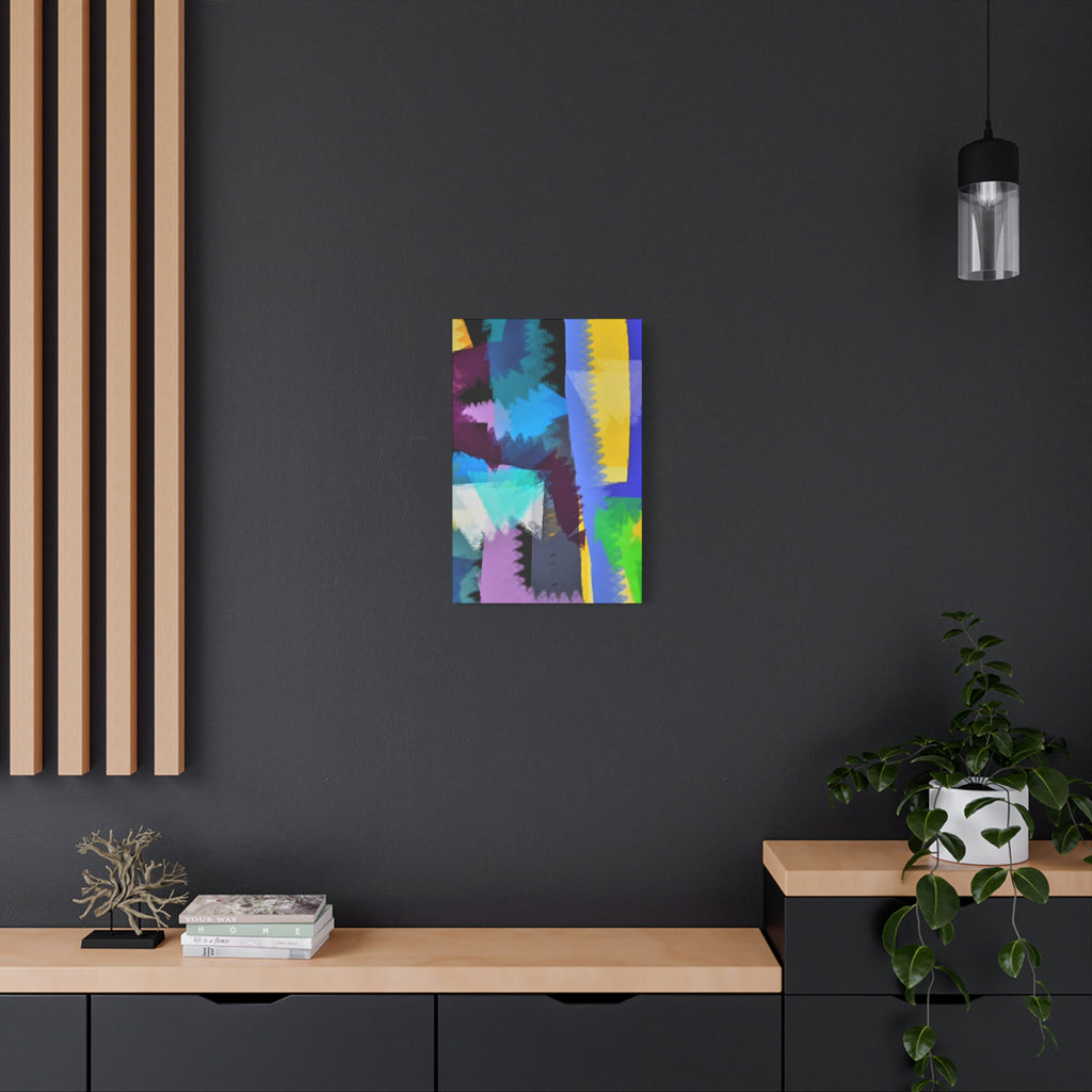 Abstract Color Burst Canvas Print — Vibrant Geometric Wall Art
