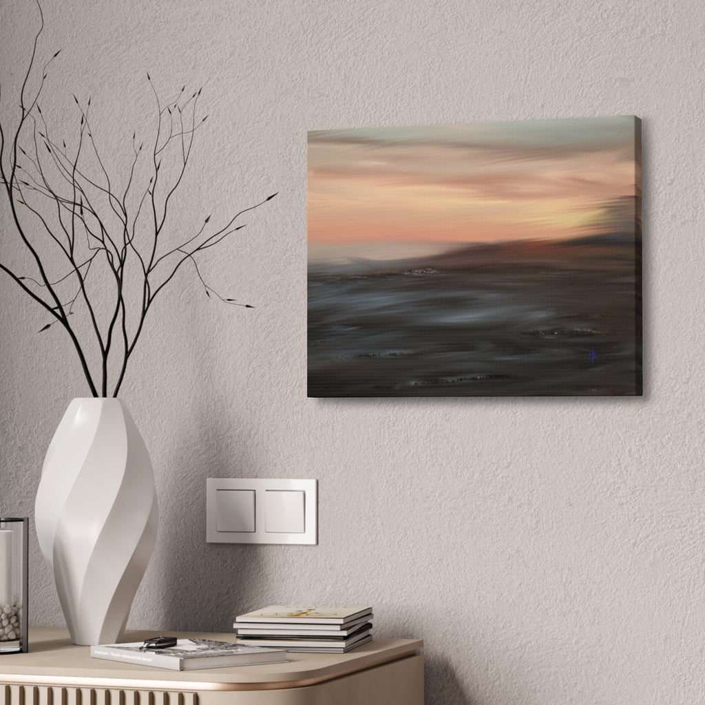 Sunset Blur Seascape Canvas Print — Abstract Coastal Wall Art