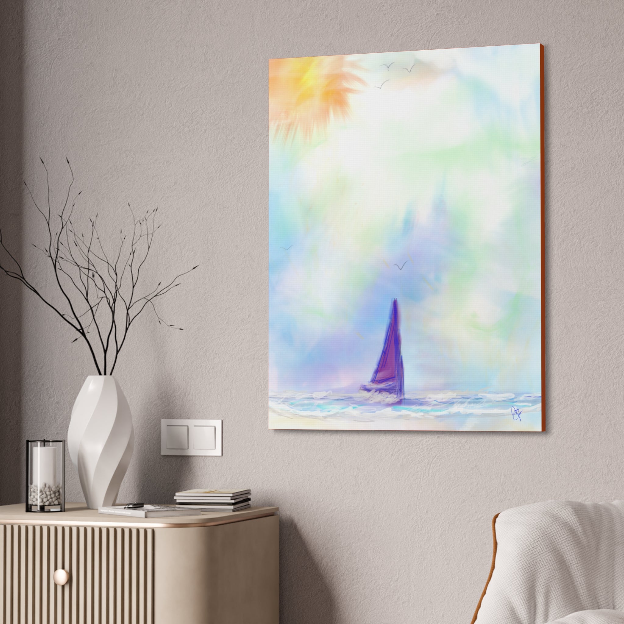 Sailboat Seascape Canvas