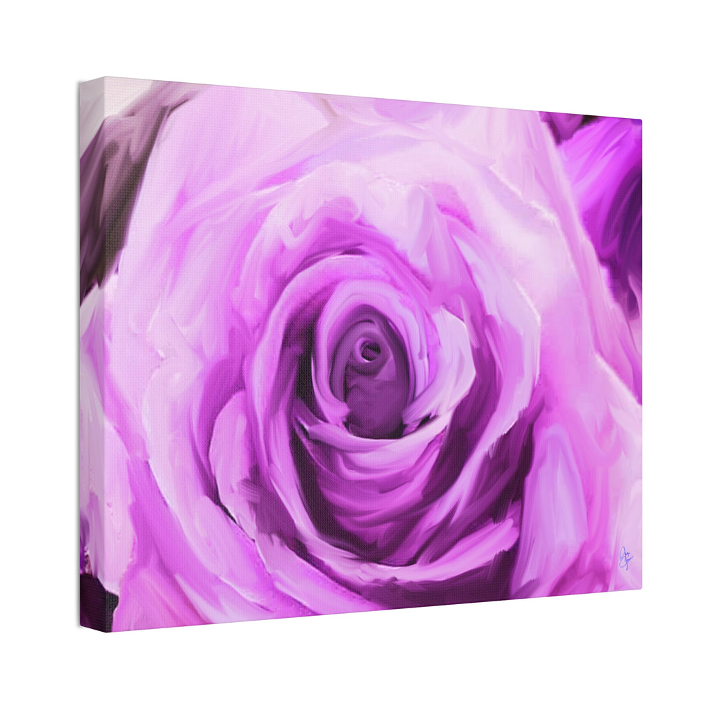 Lavender Rose Abstract Canvas Print — Stretched 1.5" Wall Art
