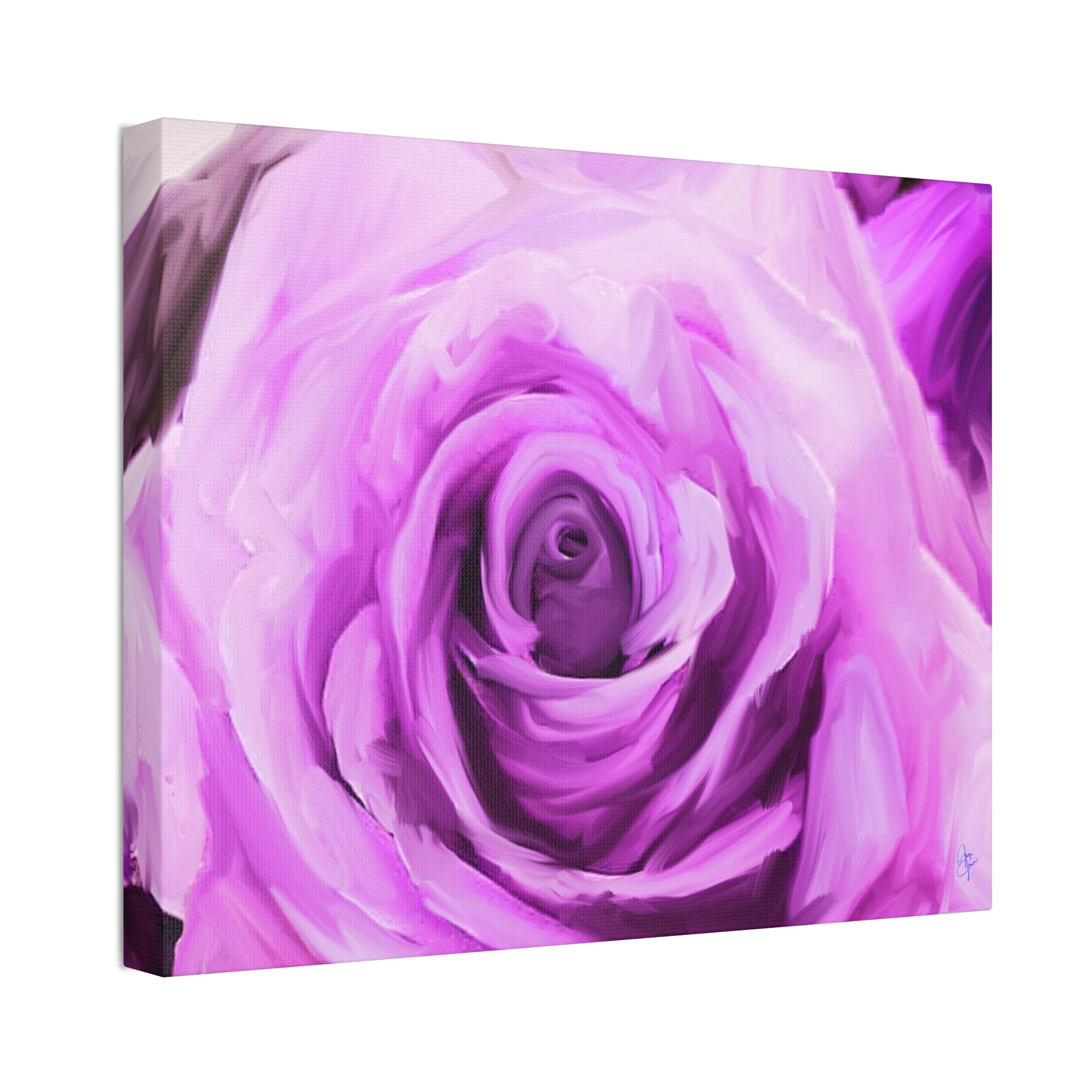Lavender Rose Abstract Canvas Print — Stretched 1.5" Wall Art