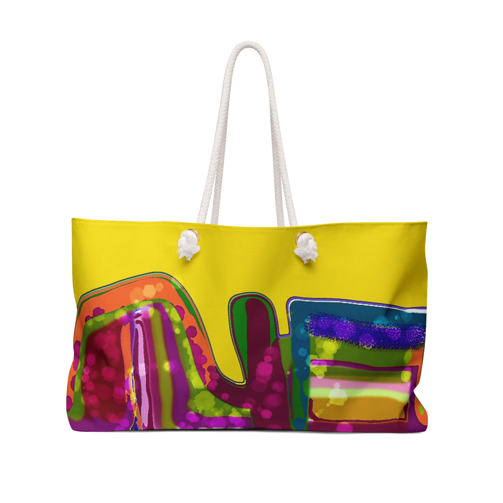 Vibrant Neon Graffiti Weekender Bag