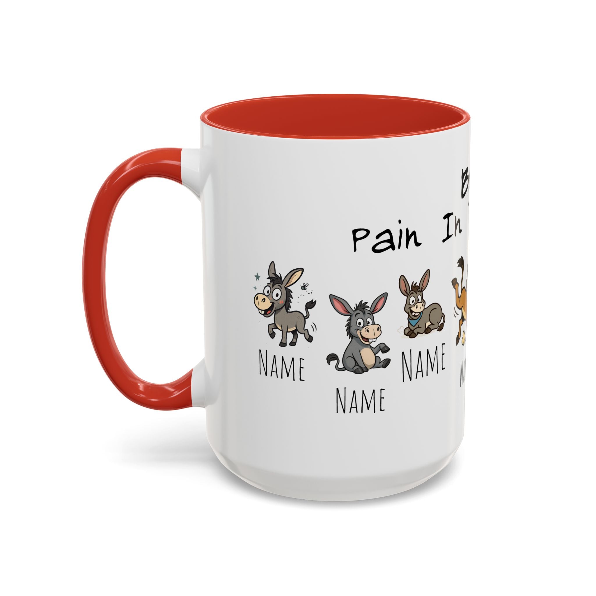 Boss In The Asses Personalized Donkey Coffee Mug — Funny Name Gift (11/15oz)