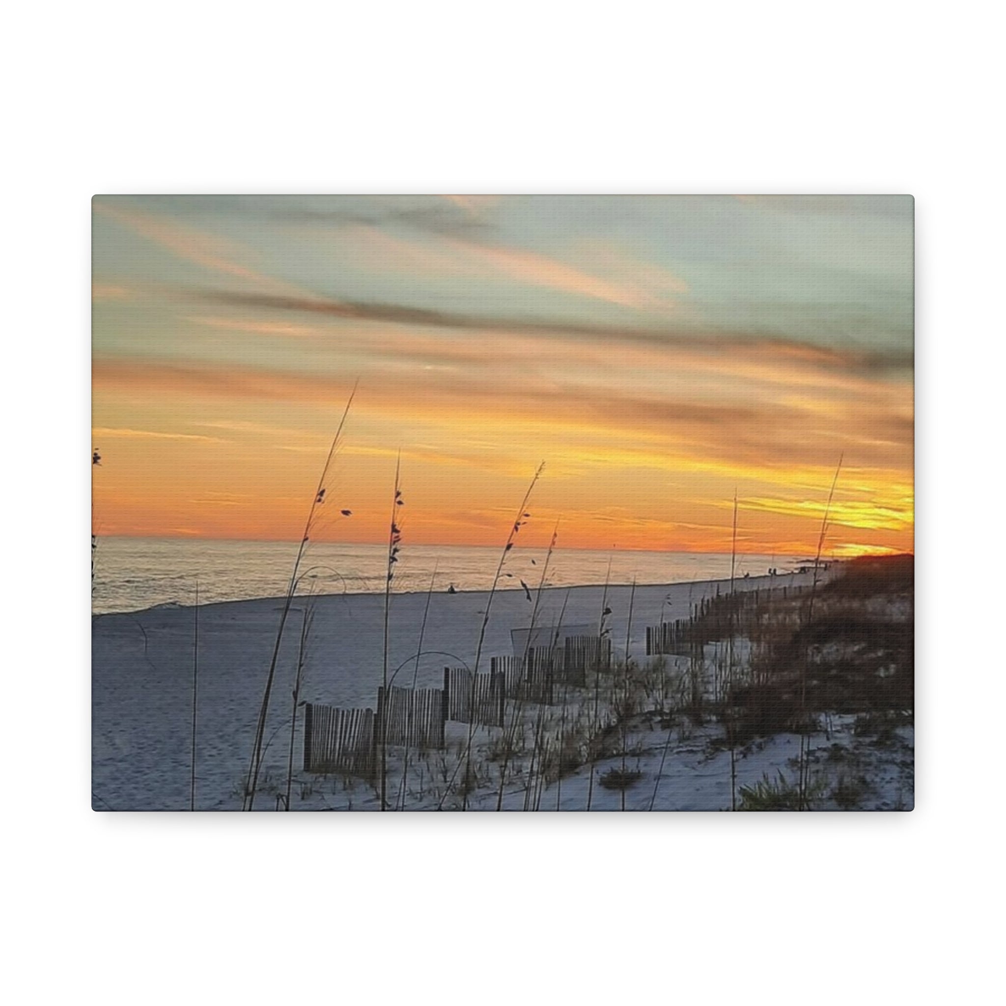 Sunset Beach Matte Canvas Art - Stretched Wall Decor