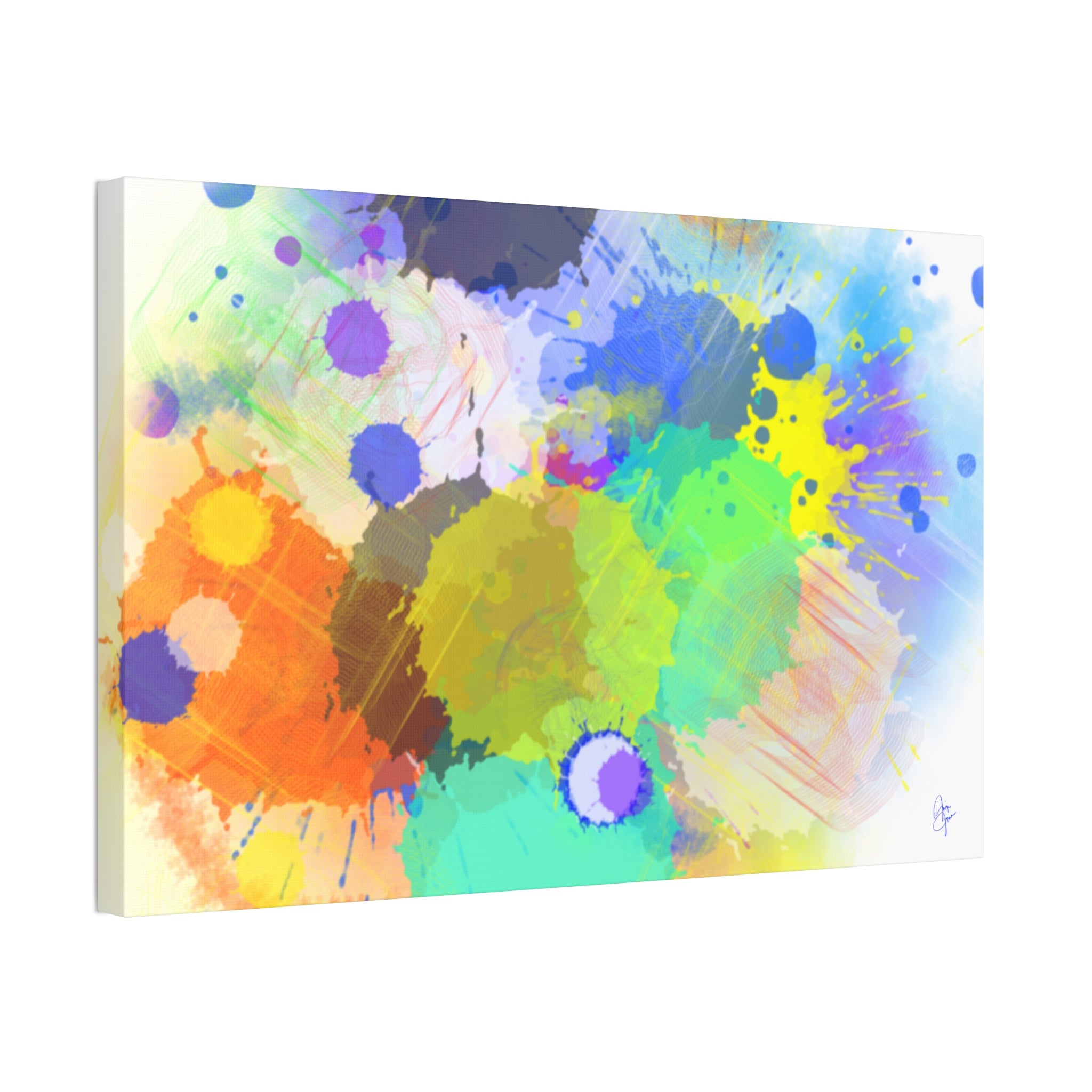 Abstract Color Splash Canvas Print — Stretched 1.5"