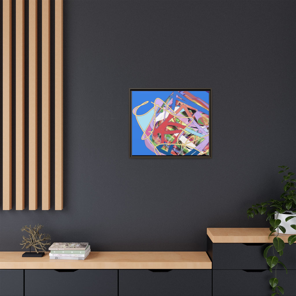 Abstract Multi‑Color Framed Canvas Art – Vibrant Modern Wall Decor