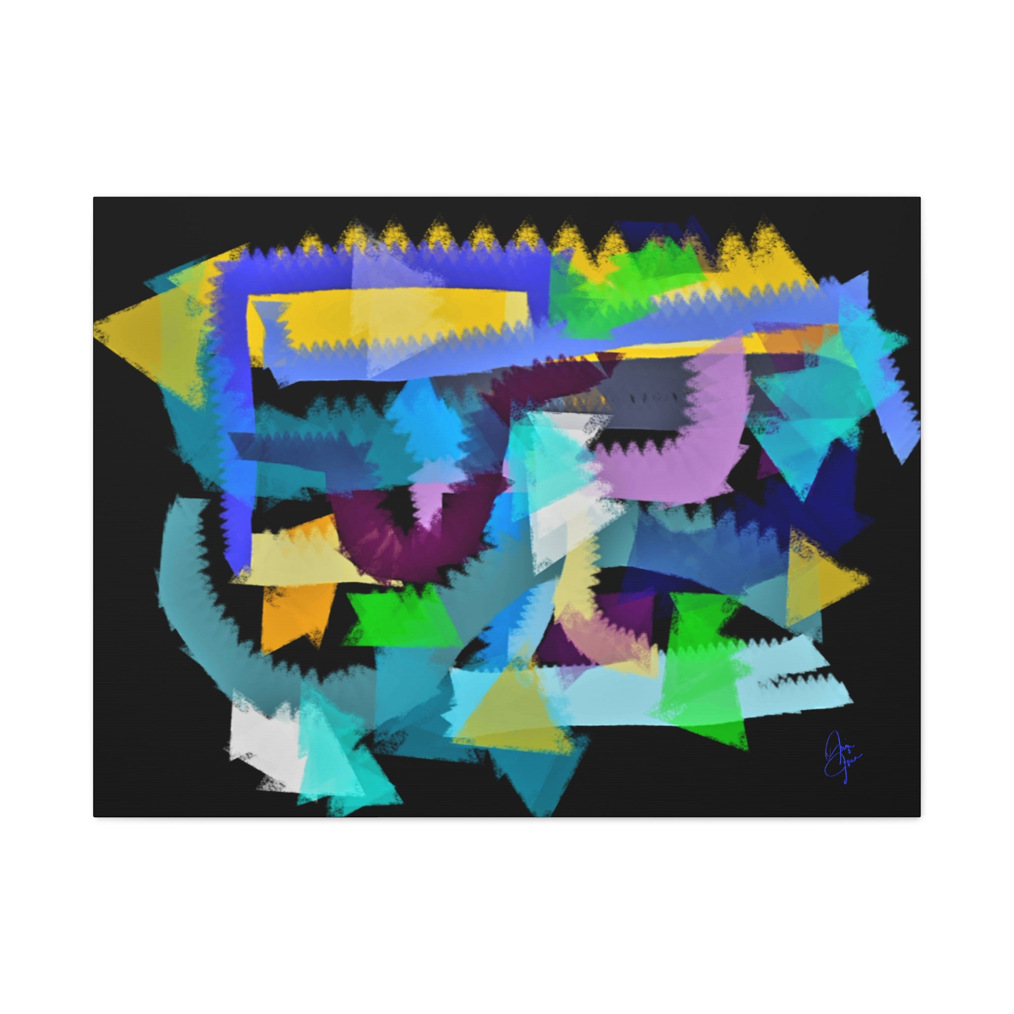 Abstract Color Burst Canvas Print — Vibrant Geometric Wall Art