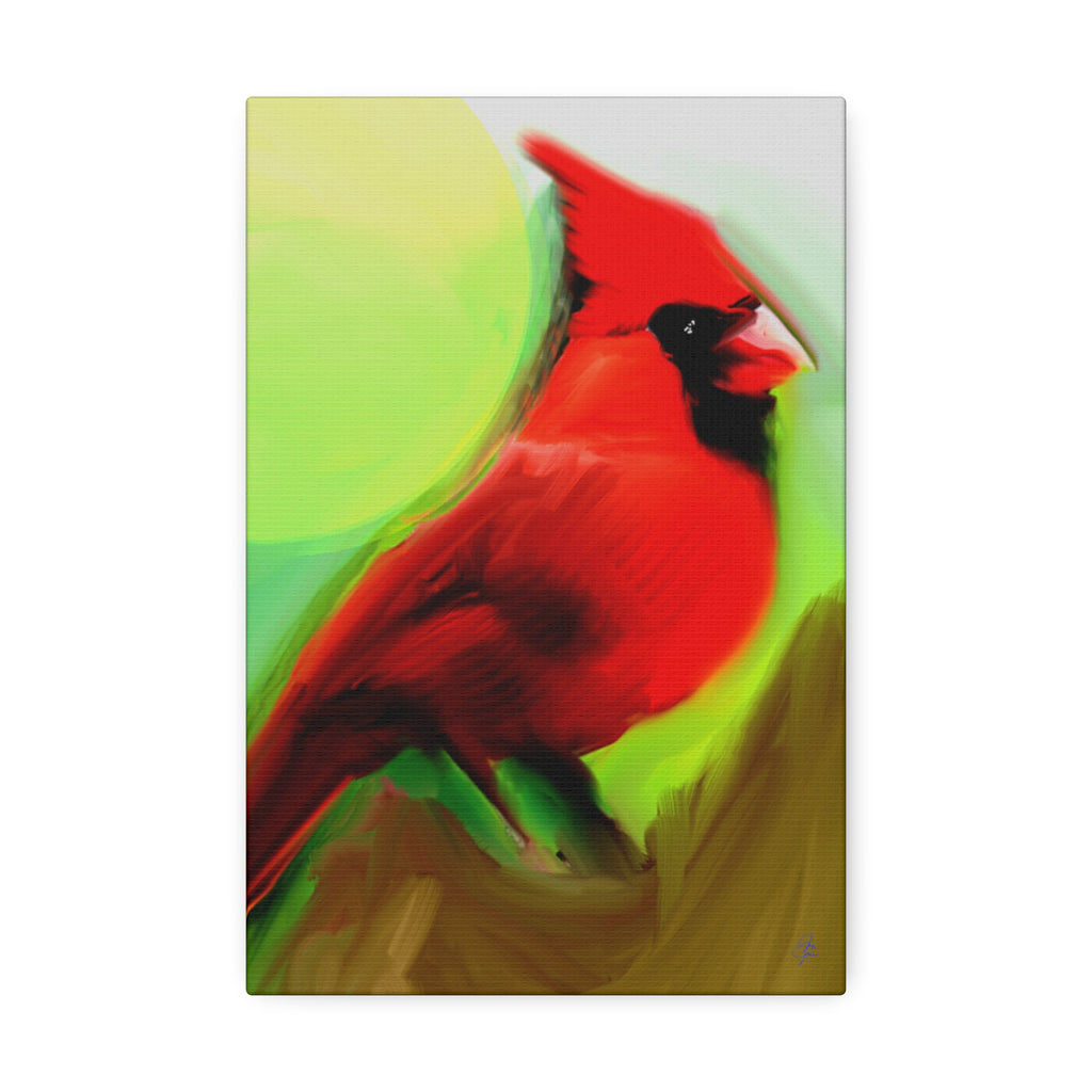 Cardinal Canvas Print — Vibrant Red Bird Wall Art (Stretched 1.5")