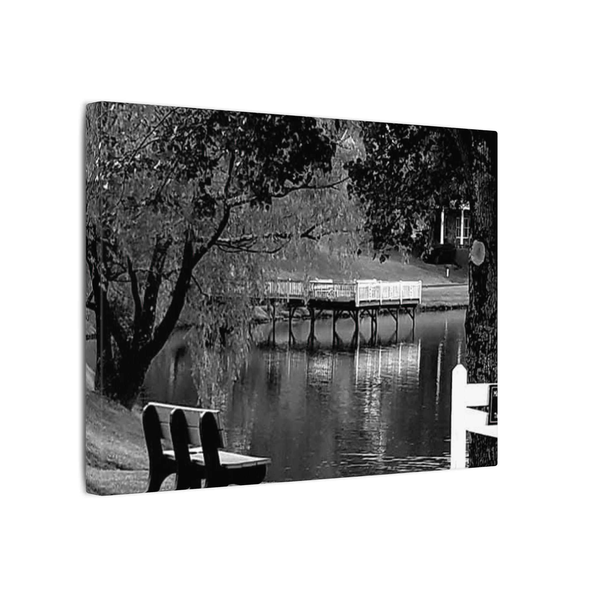 Black and White Canvas Wall Art - Tranquil Landscape Decor