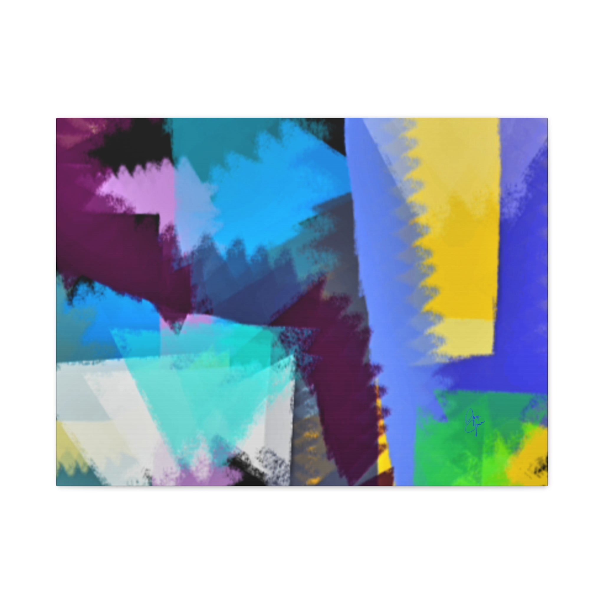 Abstract Color Burst Canvas Print — Vibrant Geometric Wall Art