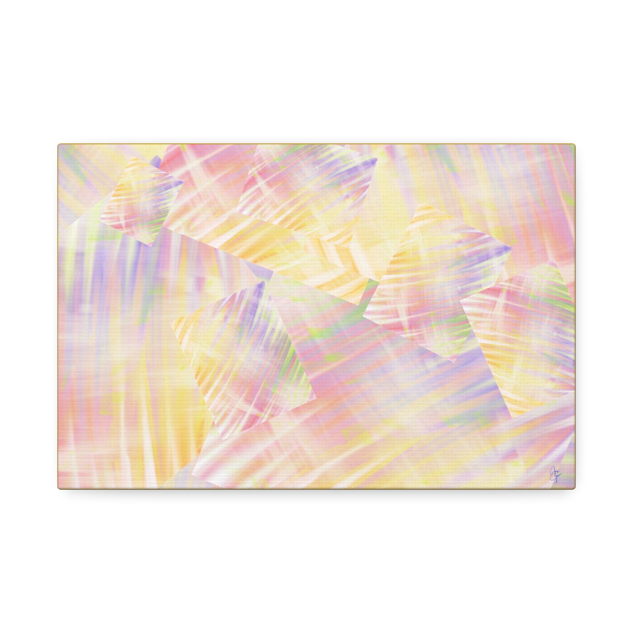 Pastel Abstract Canvas Art - Soft Prism Stretched Canvas 1.5"