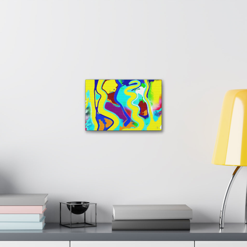 Abstract Neon Wave Canvas Art — Vibrant Stretched 1.5" Wall Decor