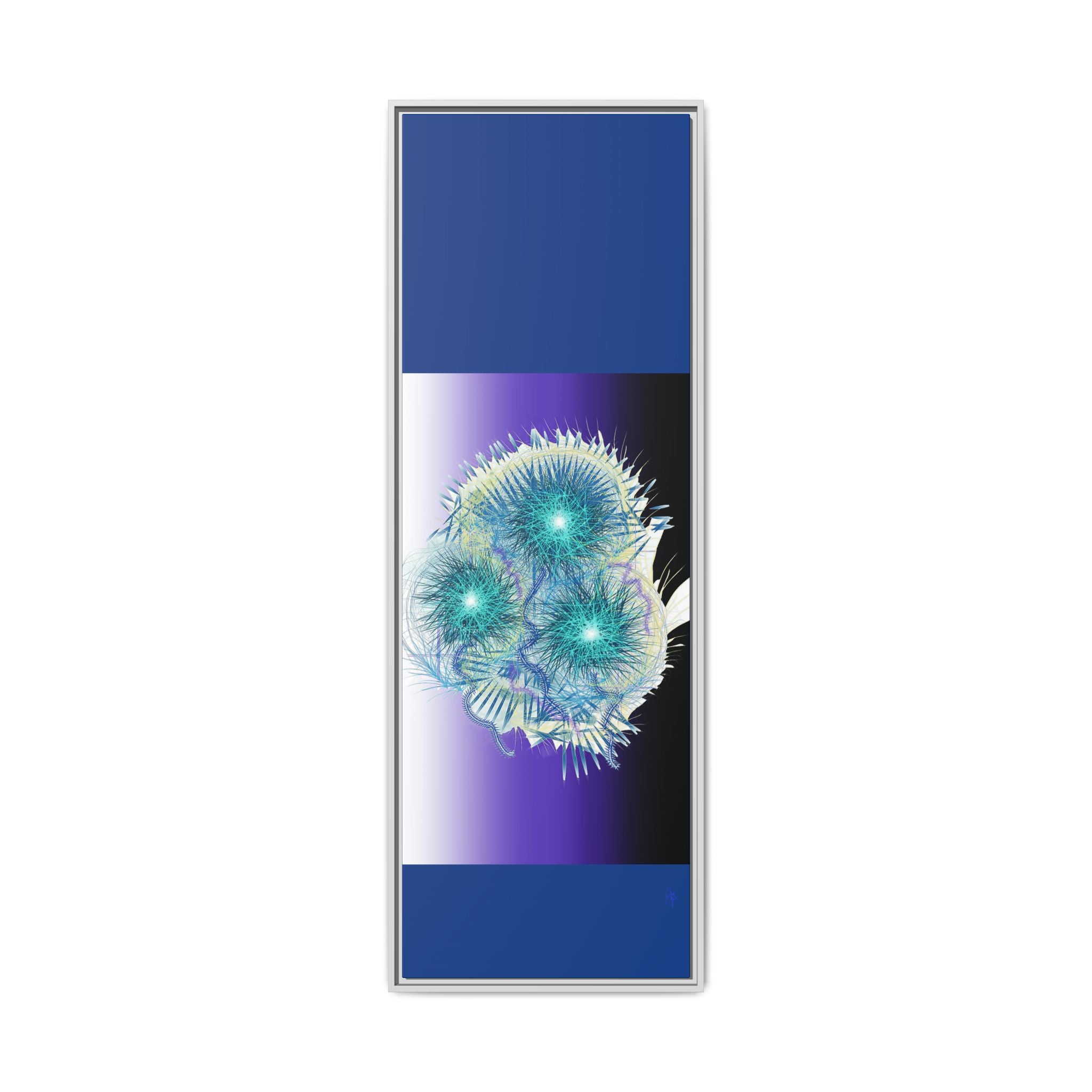 Dandelion Abstract Print Matte Canvas Framed Wall Art