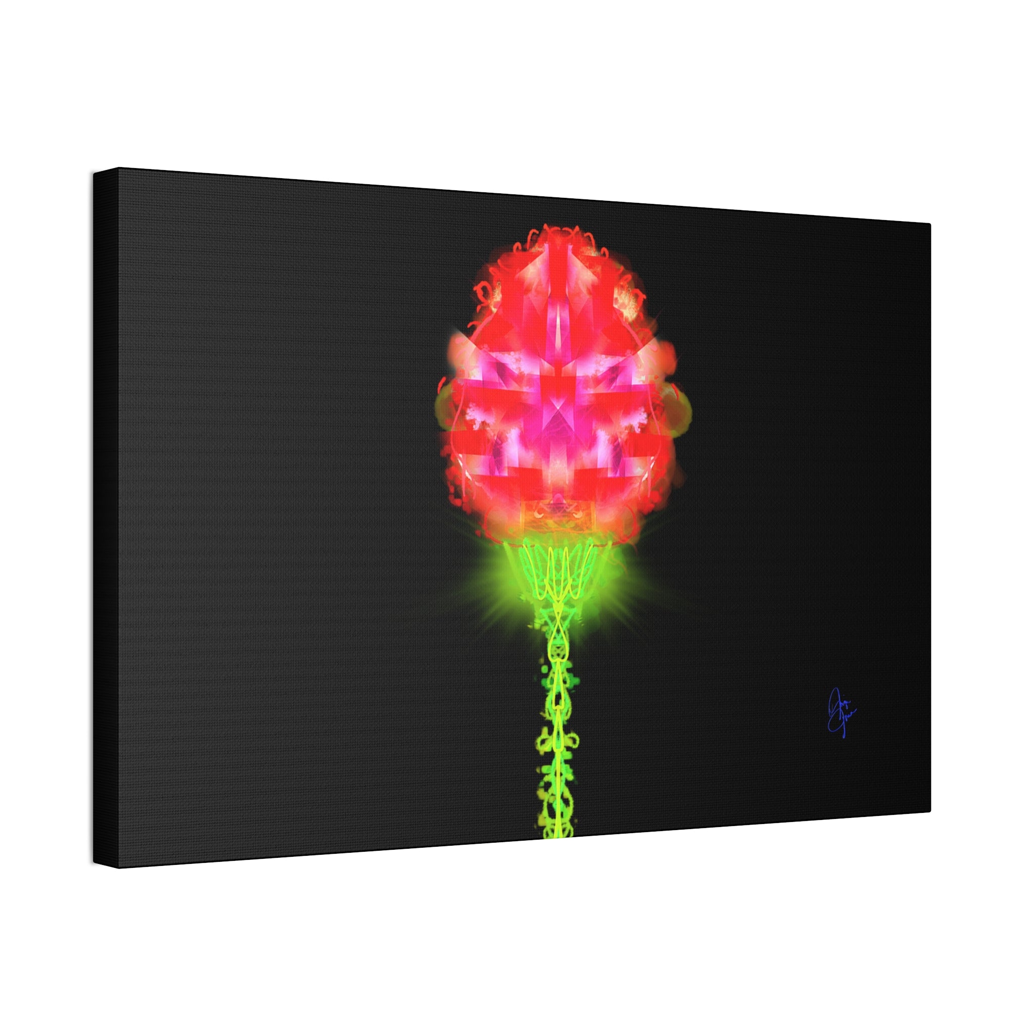Single Rose Canvas Stretched 1.5" — Rose Wall Art