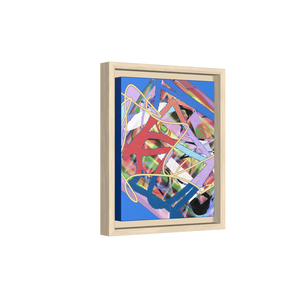 Abstract Multi‑Color Framed Canvas Art – Vibrant Modern Wall Decor