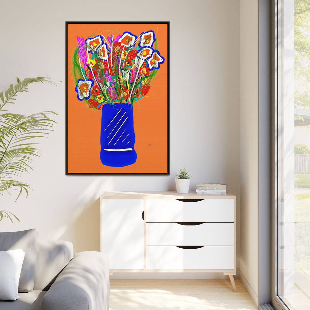 Floral Bouquet Matte Canvas Print — Framed Wall Art