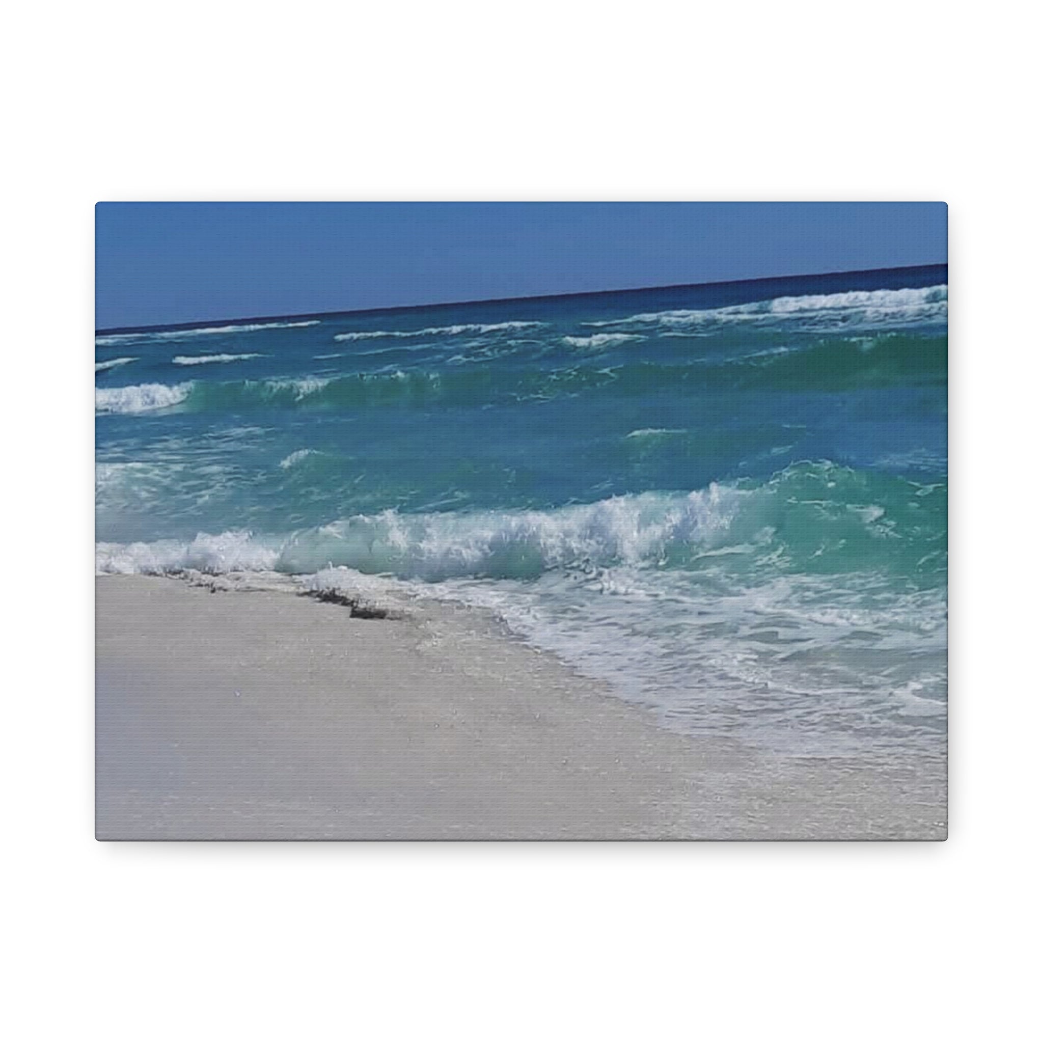 Seaside Waves Matte Canvas Print — Stretched Beach Wall Art