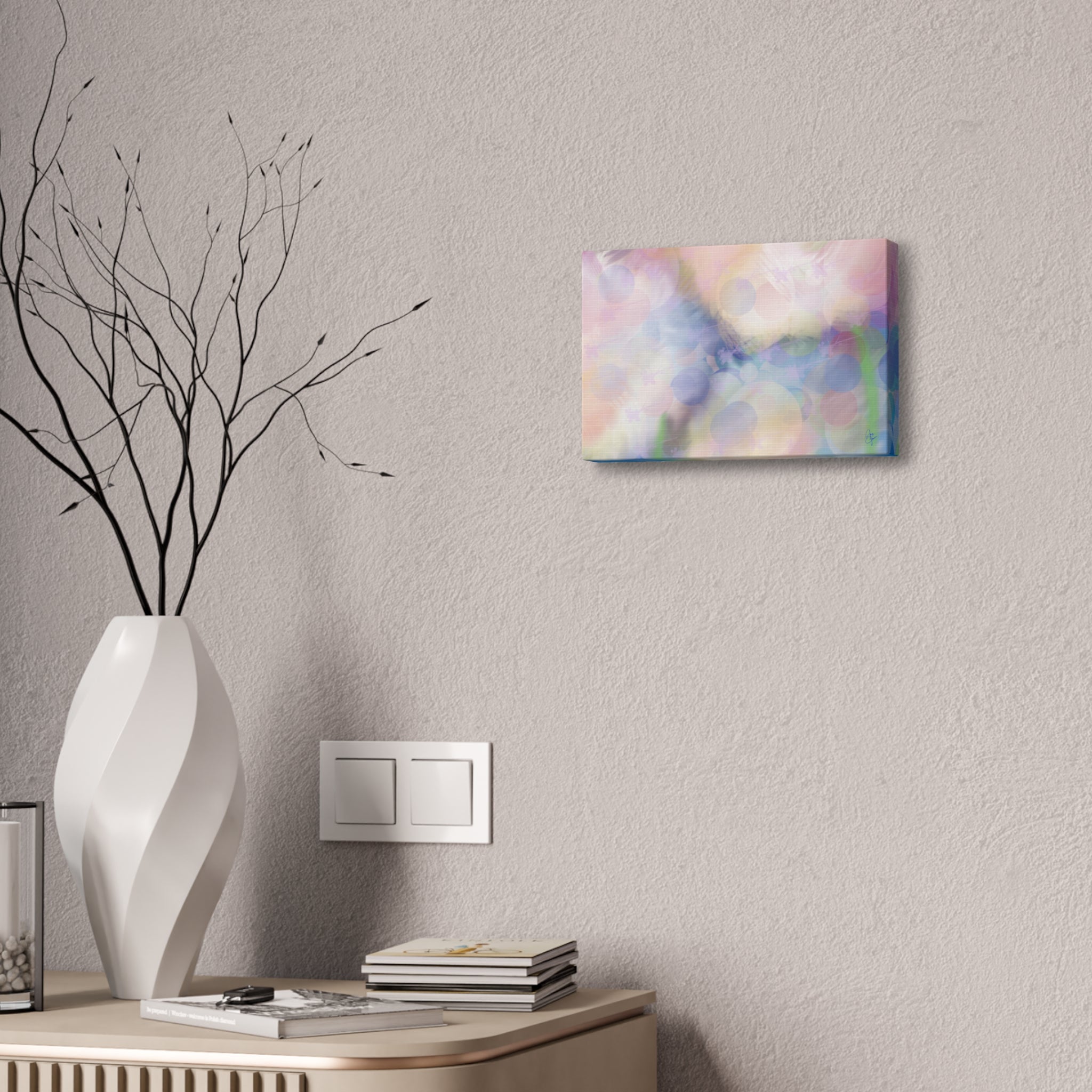 Pastel Abstract Canvas Print — Dreamy Bokeh Wall Art (Stretched 1.5")