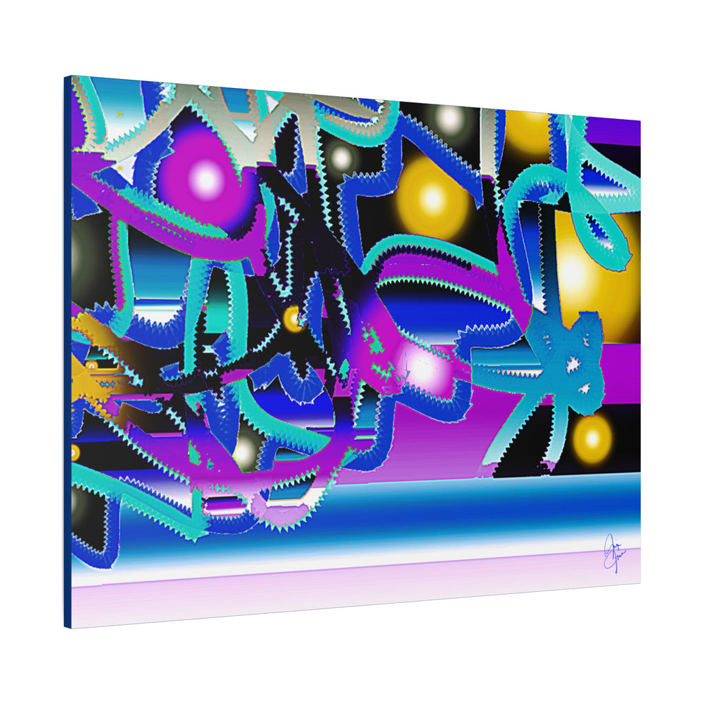 Contemporary City Lights Matte Canvas Wall Art — Stretched 1.25"