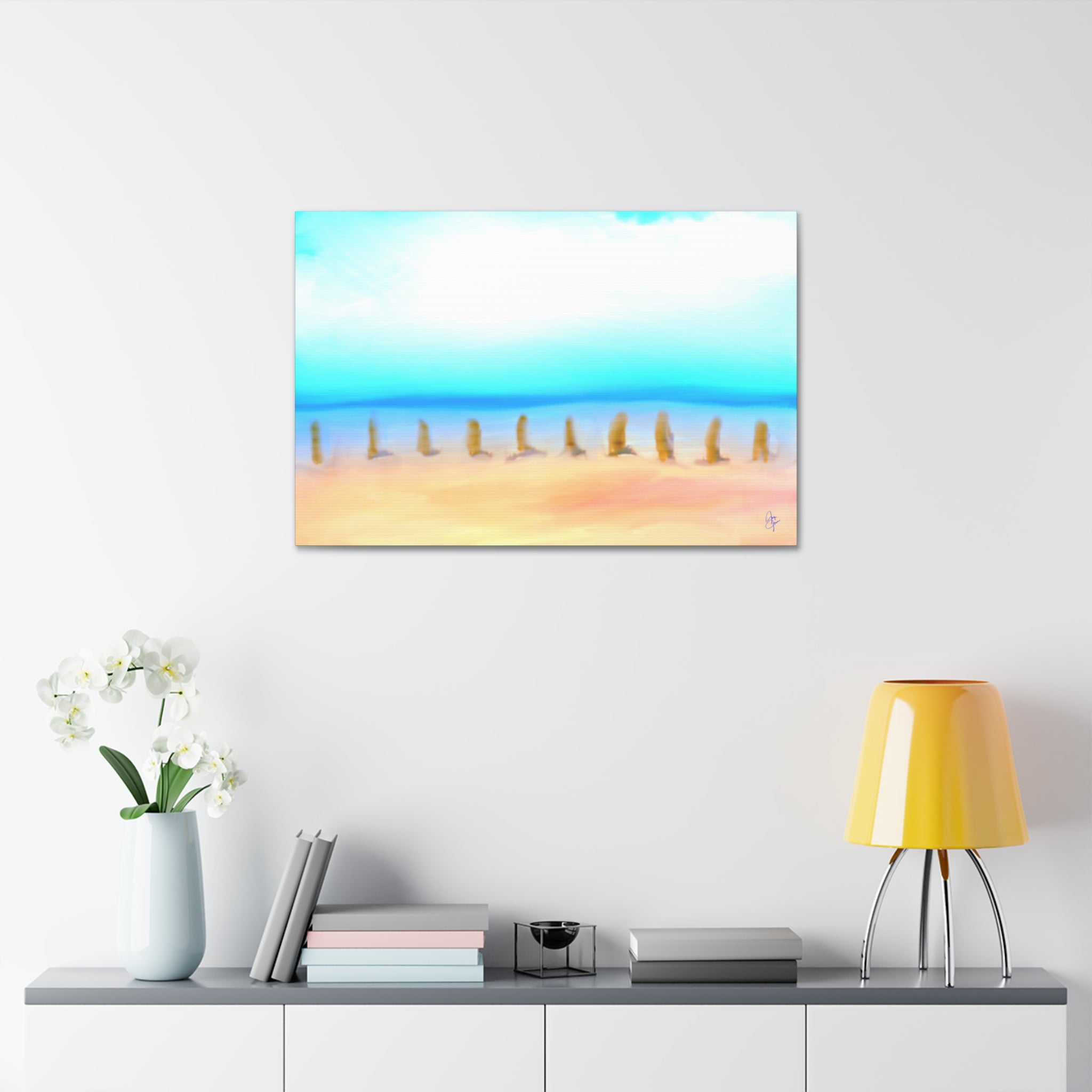Coastal Sunrise Beach Canvas — Stretched 1.5" Seascape Wall Art