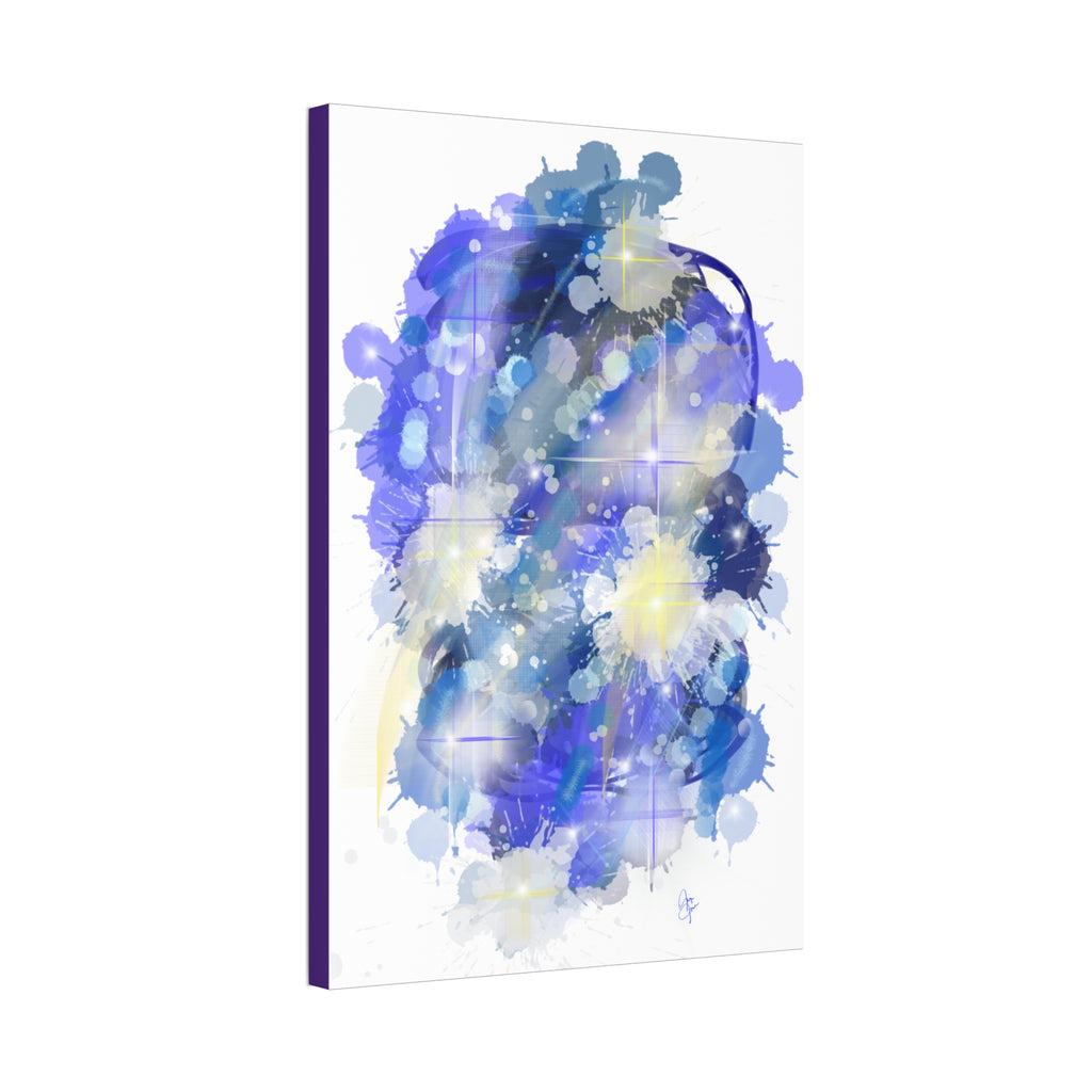 Abstract Blue Galaxy Canvas Print — Stretched 1.5" Wall Art
