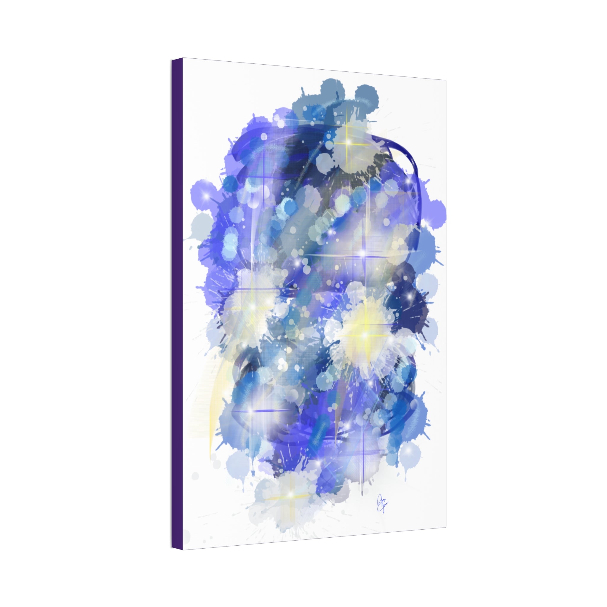 Abstract Blue Galaxy Canvas Print — Stretched 1.5" Wall Art