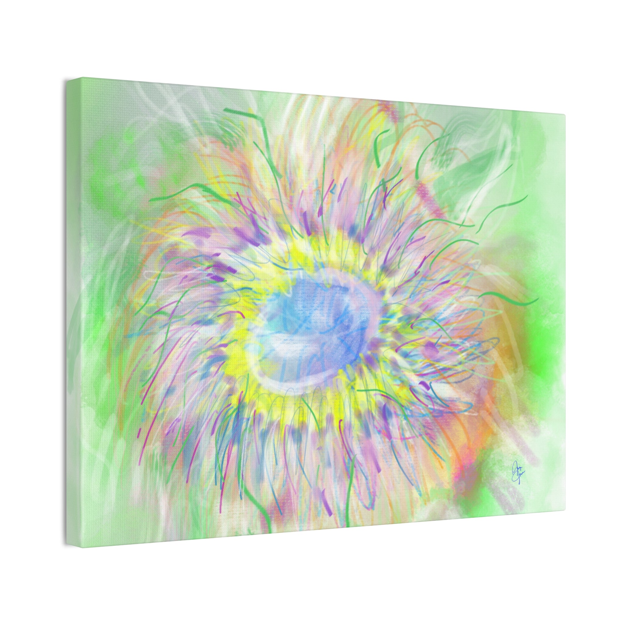 Abstract Pastel Bloom Canvas Print — Floral Wall Art for Living Room & Nursery
