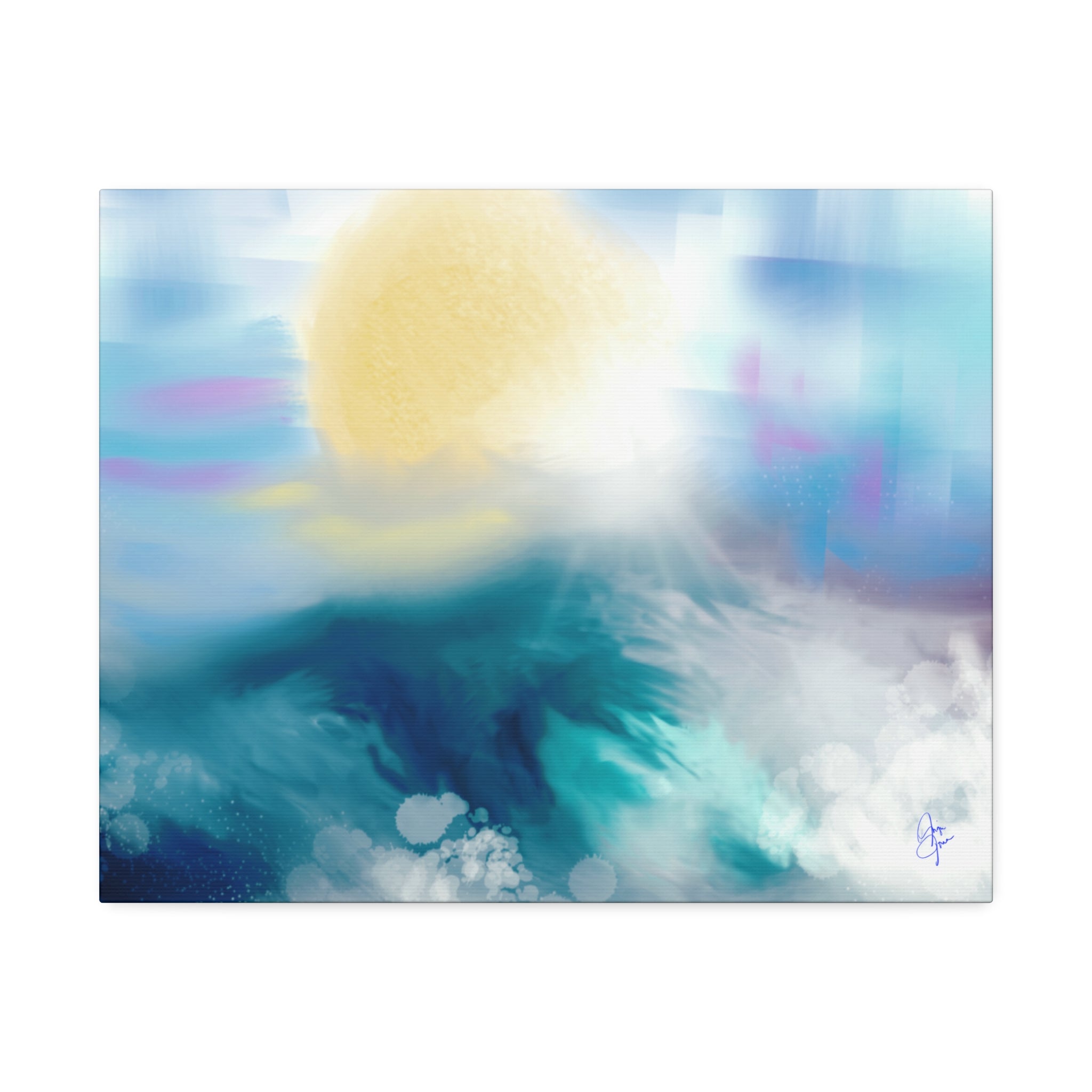 Ocean Sunrise Abstract Canvas Print — Stretched 1.5"