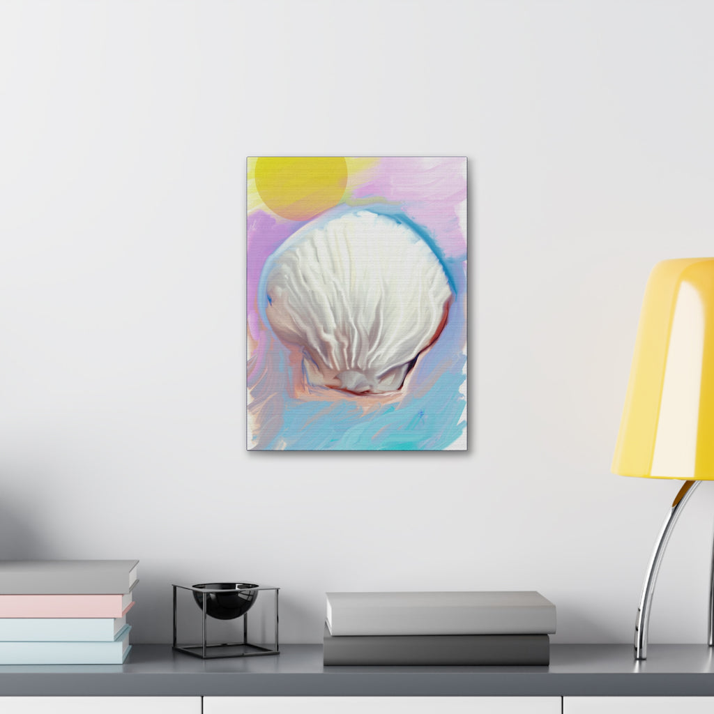 Seashell Dream Canvas Stretch — Pastel Beach Wall Art (1.5" Stretched)
