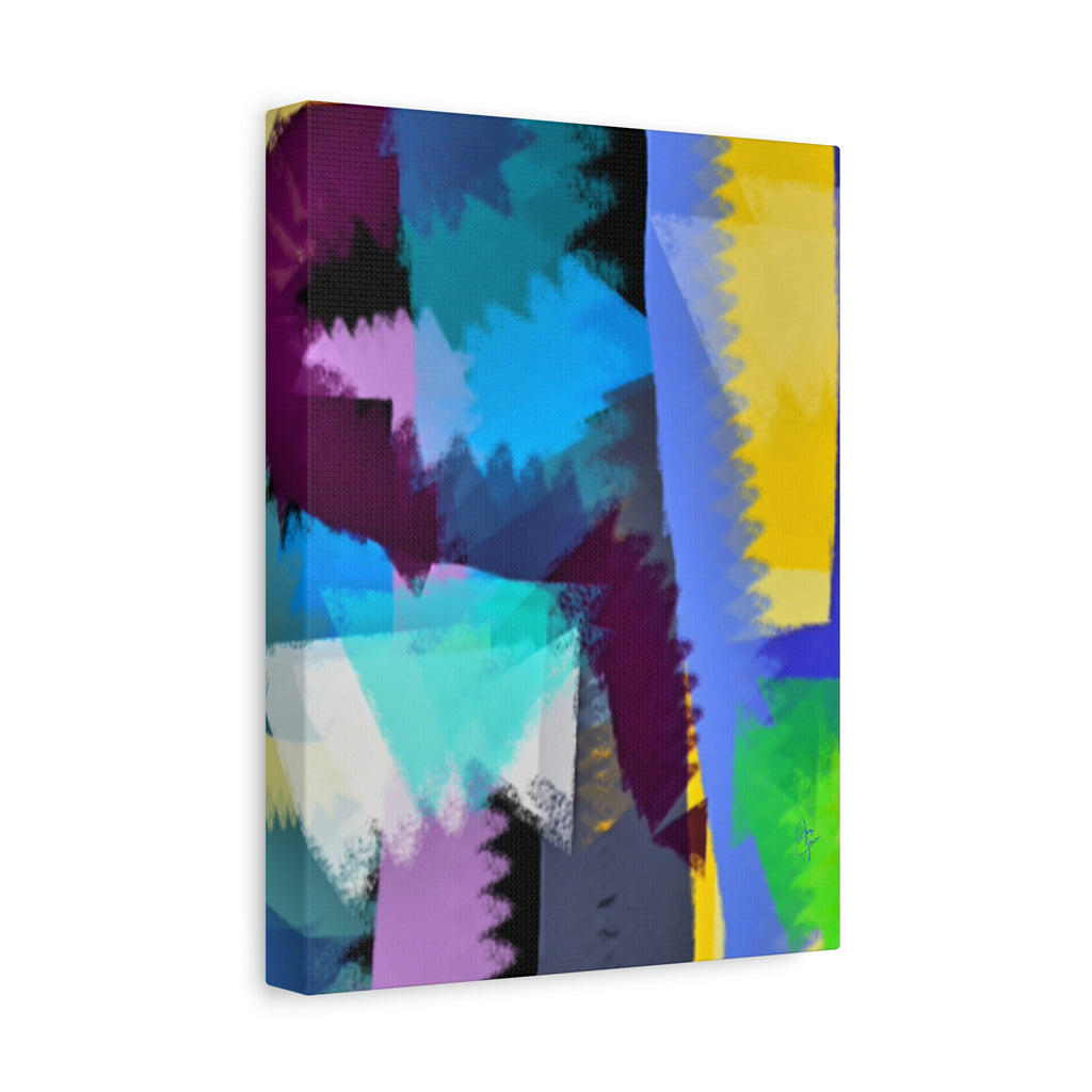 Abstract Color Burst Canvas Print — Vibrant Geometric Wall Art