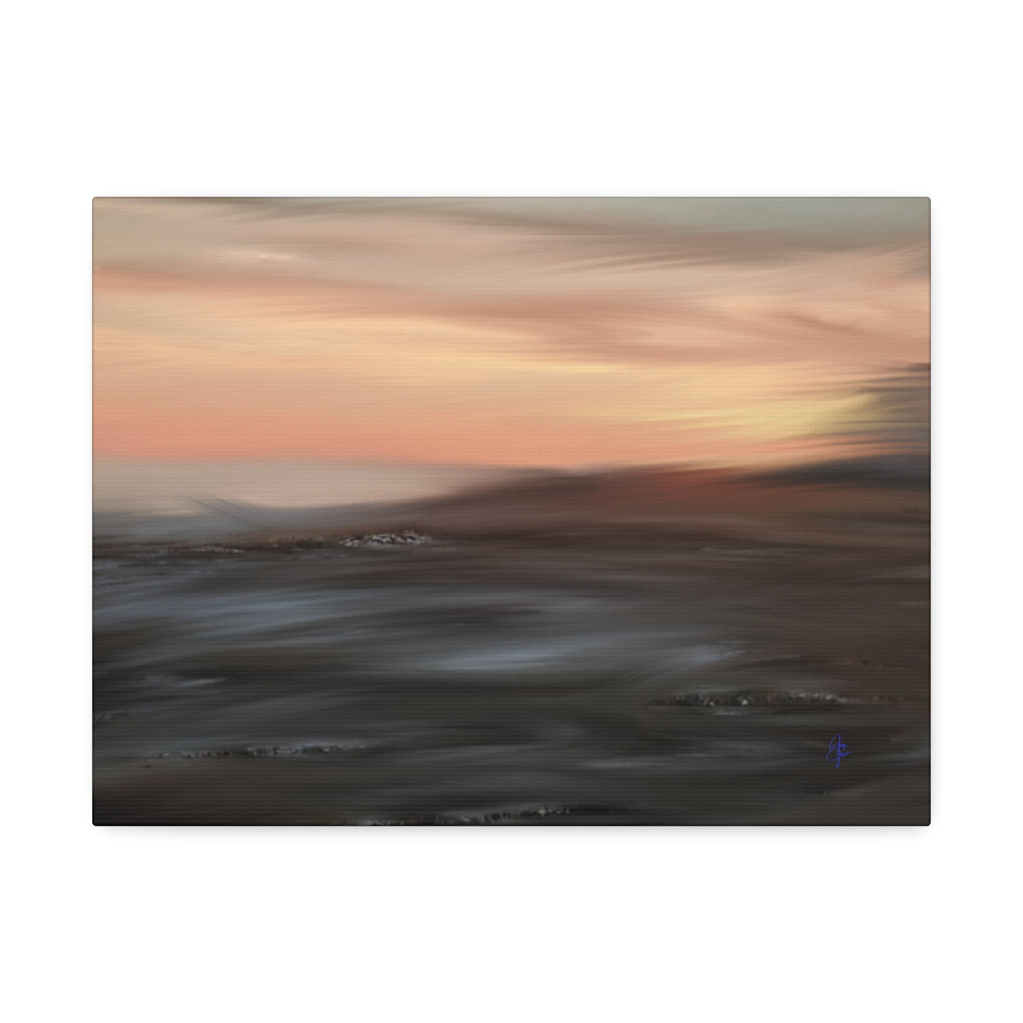 Sunset Blur Seascape Canvas Print — Abstract Coastal Wall Art
