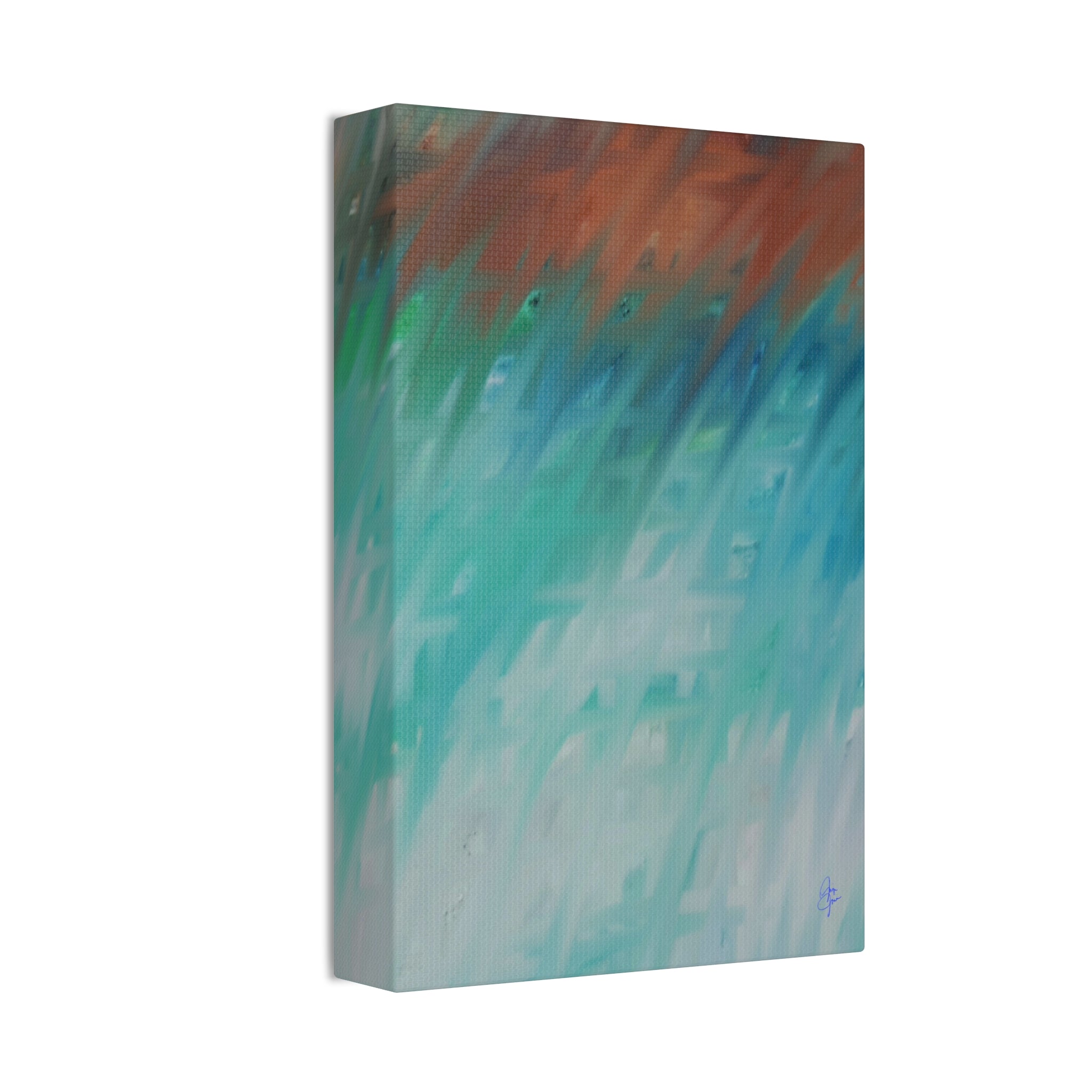 Ocean Breeze Abstract Canvas - Stretched 1.5" Wall Art