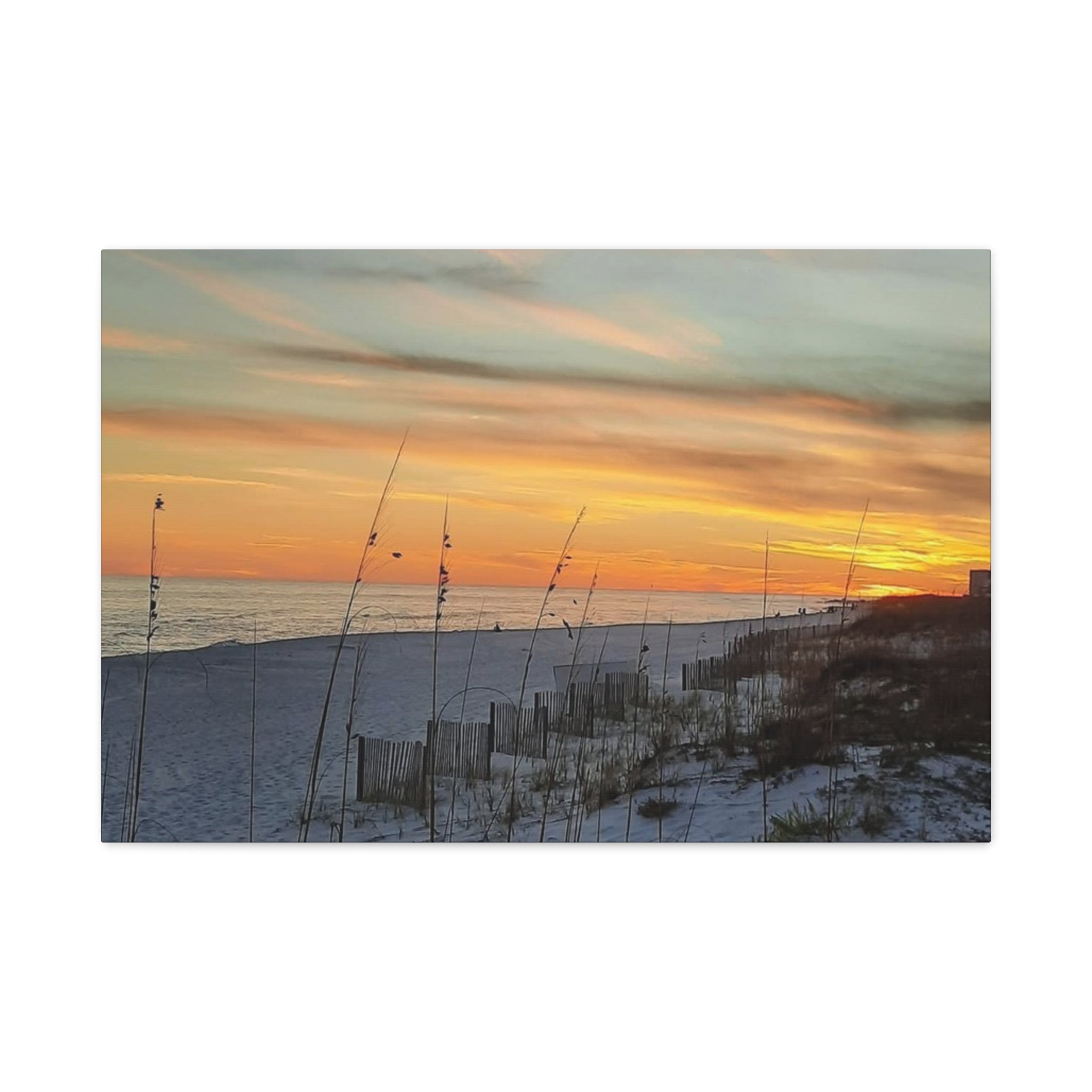 Sunset Beach Matte Canvas Art - Stretched Wall Decor