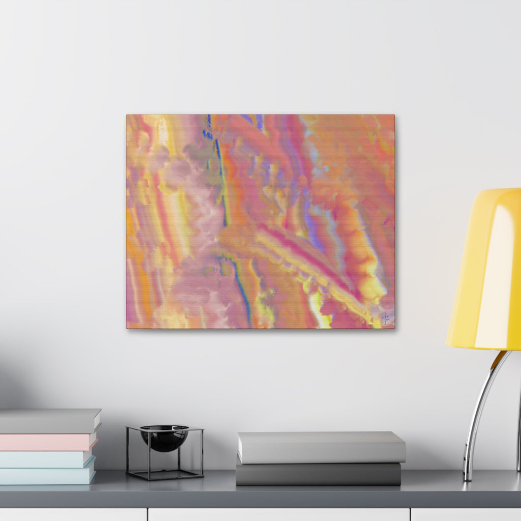 Abstract Sunset Hues Canvas — 1.5" Stretched Wall Art