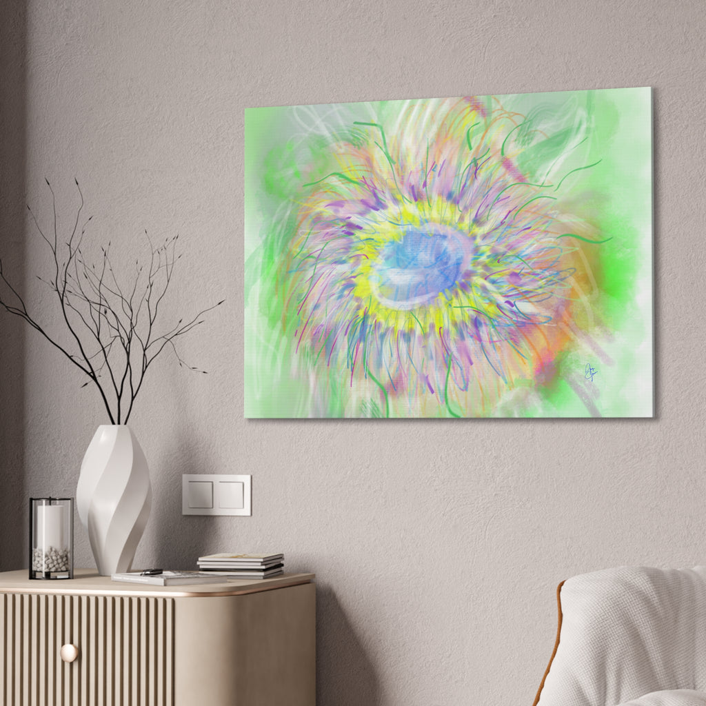 Abstract Pastel Bloom Canvas Print — Floral Wall Art for Living Room & Nursery