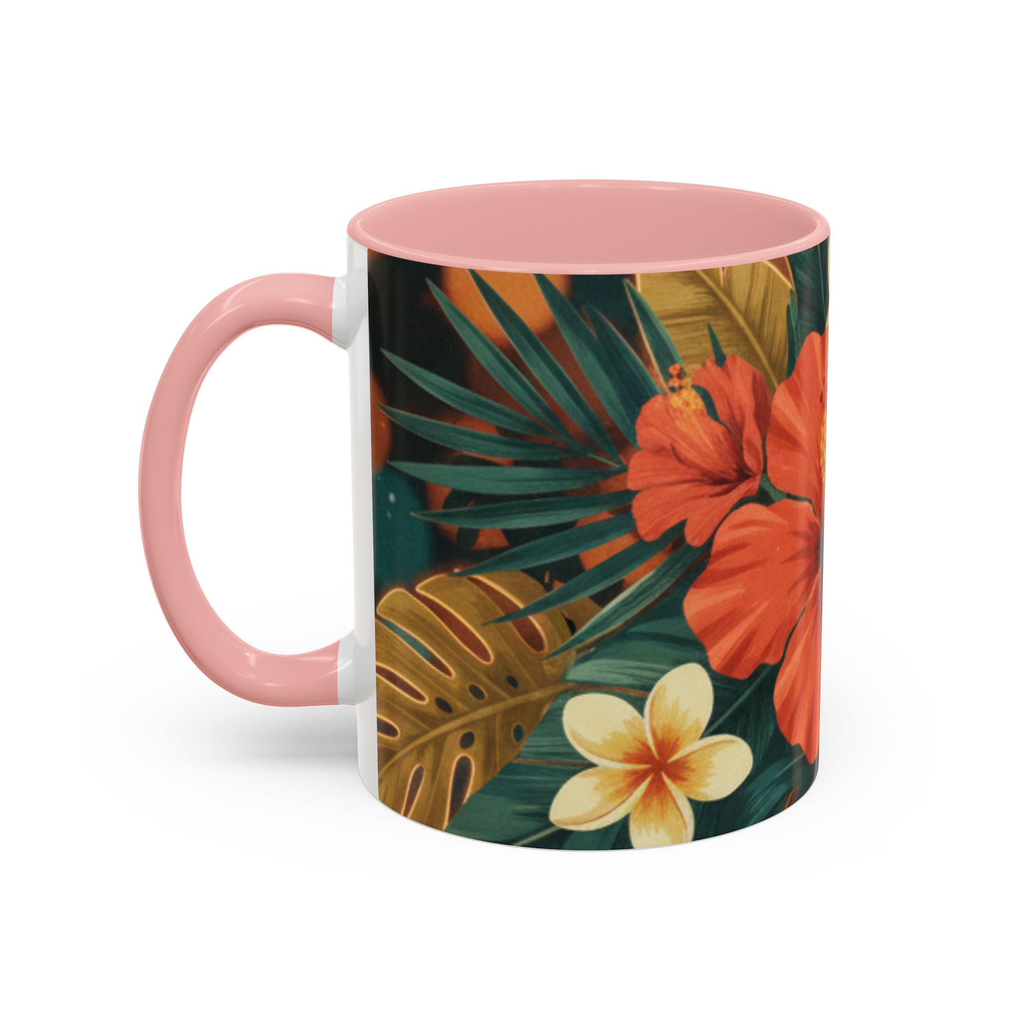 Hibiscus Tropical Coffee Mug — Floral Island Accent Mug (11/15 oz)