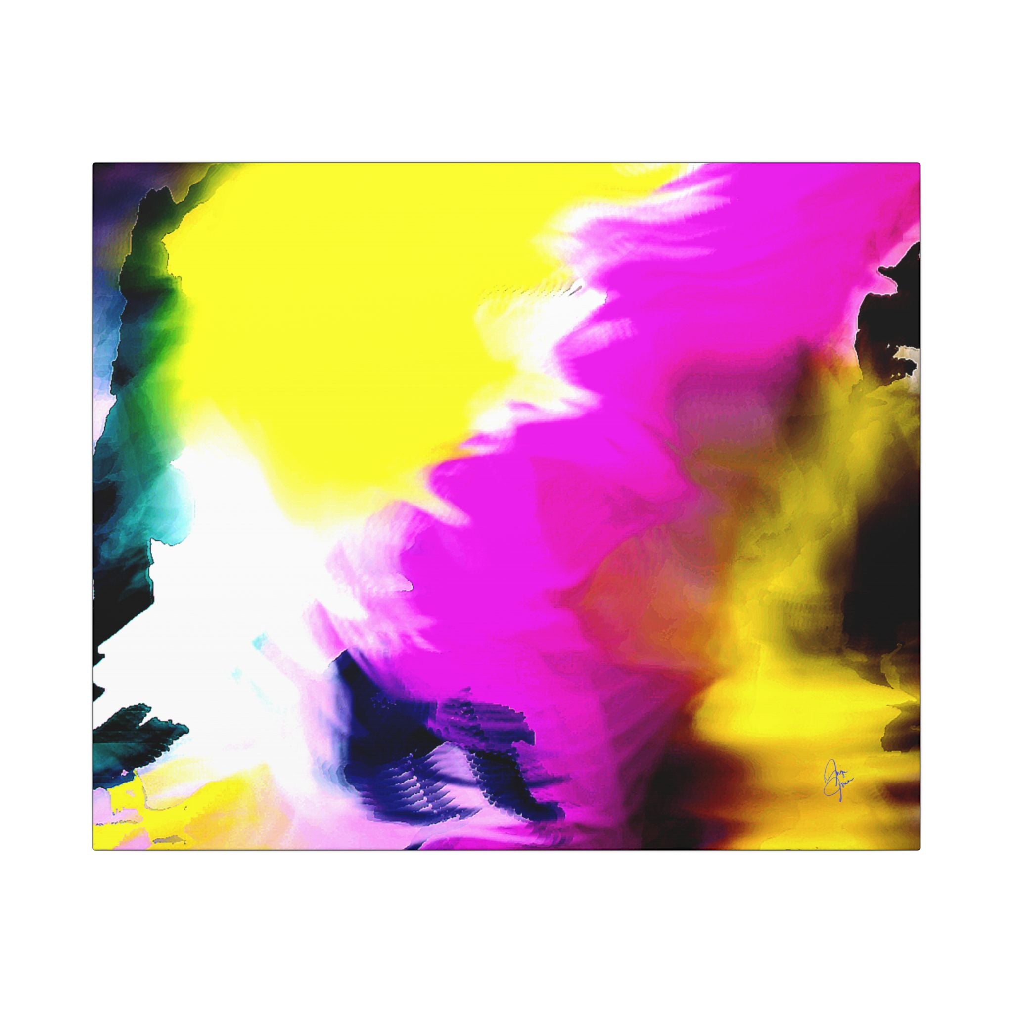 Abstract Color Splash Matte Canvas Wall Art
