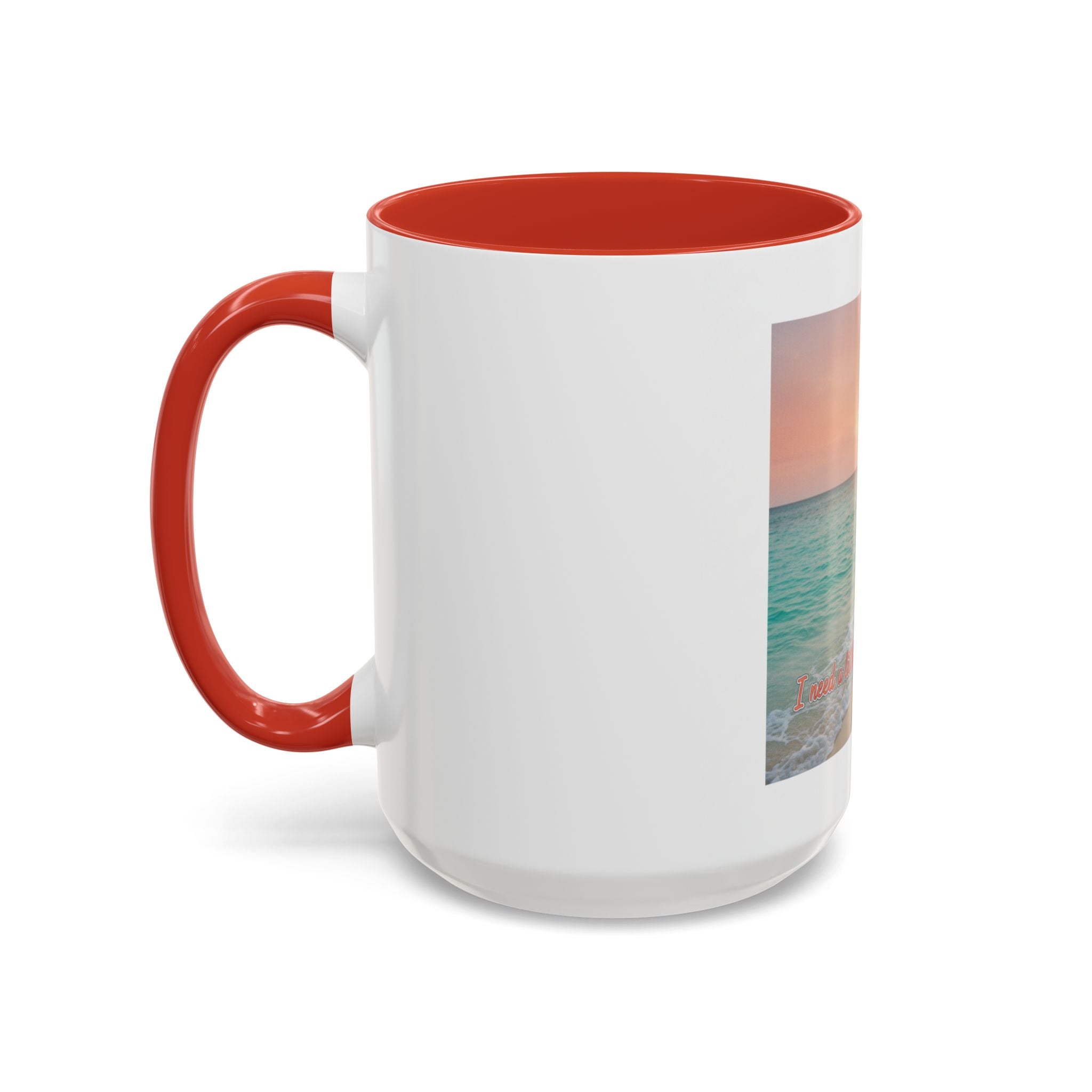 Tropical Beach Coffee Mug — Sunset Palm Ocean Accent Mug (11/15 oz)