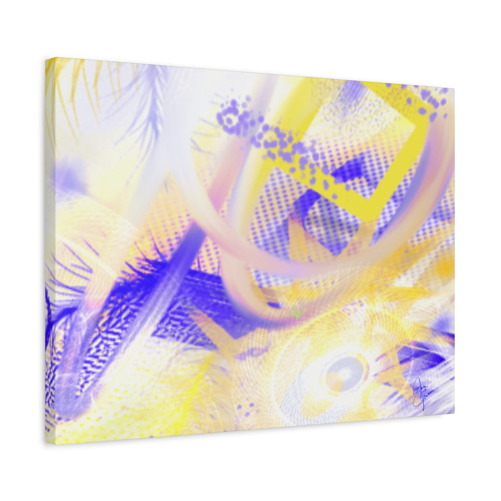Abstract Feathered Glow Canvas Print — Matte Stretched Wall Art