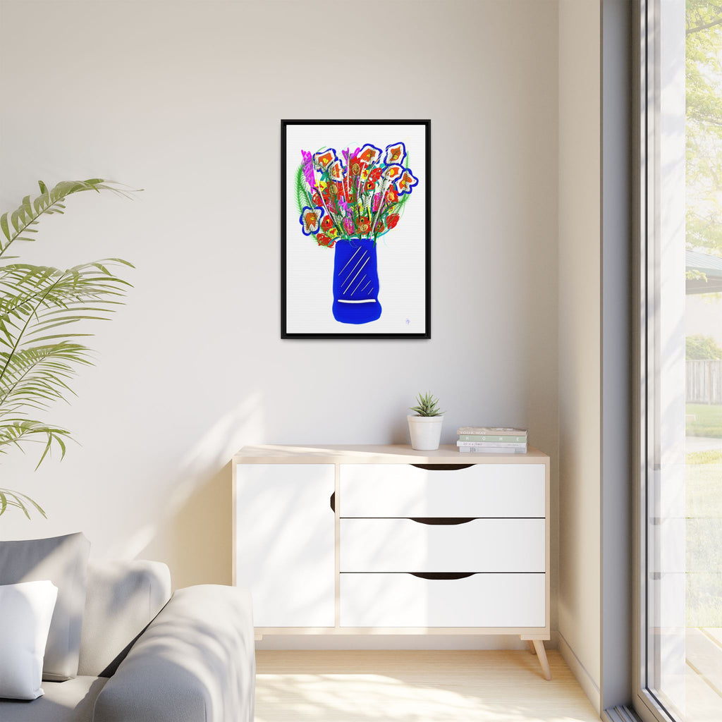 Floral Bouquet Matte Canvas Print — Framed Wall Art