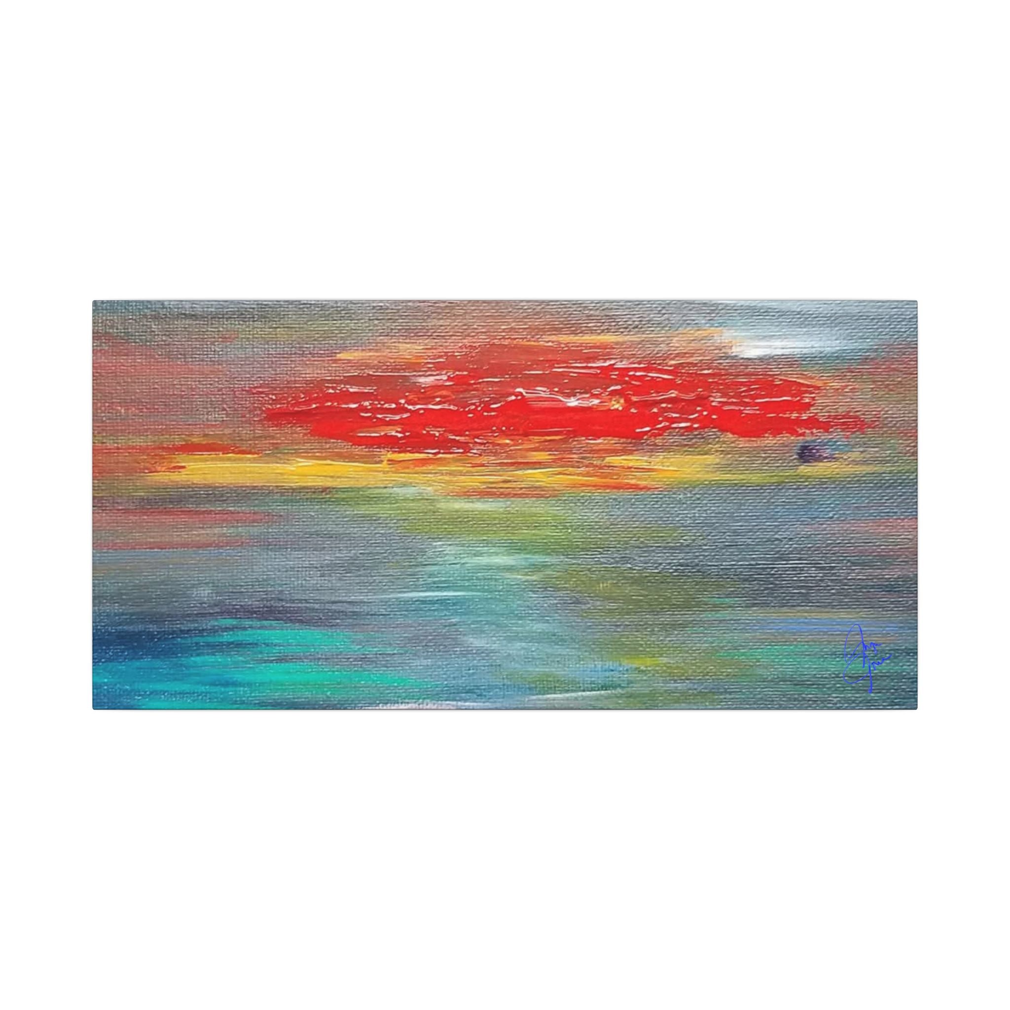 Abstract Sunset Matte Canvas Wall Art