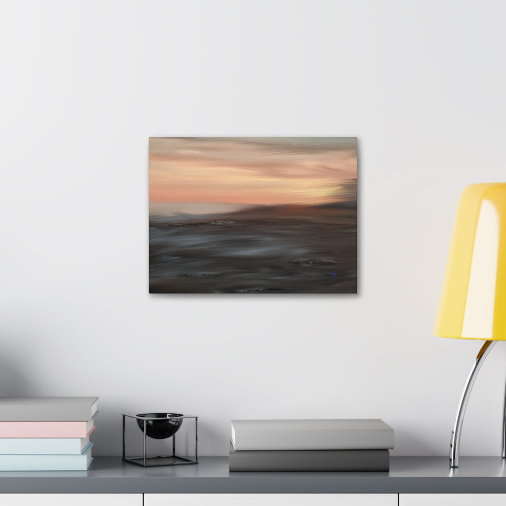 Sunset Blur Seascape Canvas Print — Abstract Coastal Wall Art
