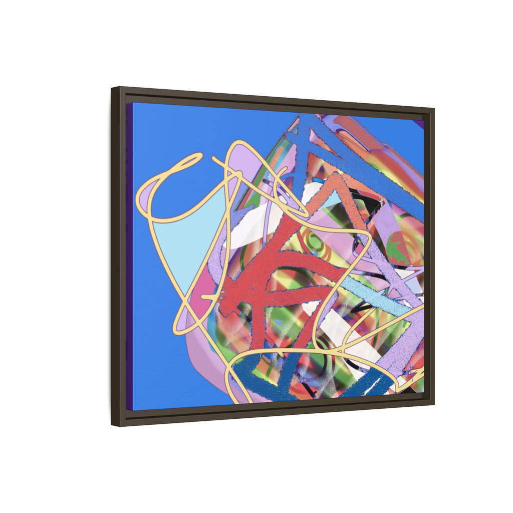 Abstract Multi‑Color Framed Canvas Art – Vibrant Modern Wall Decor