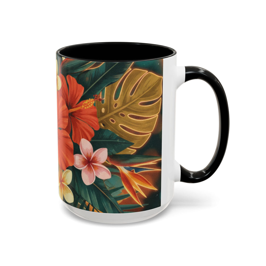 Hibiscus Tropical Coffee Mug — Floral Island Accent Mug (11/15 oz)