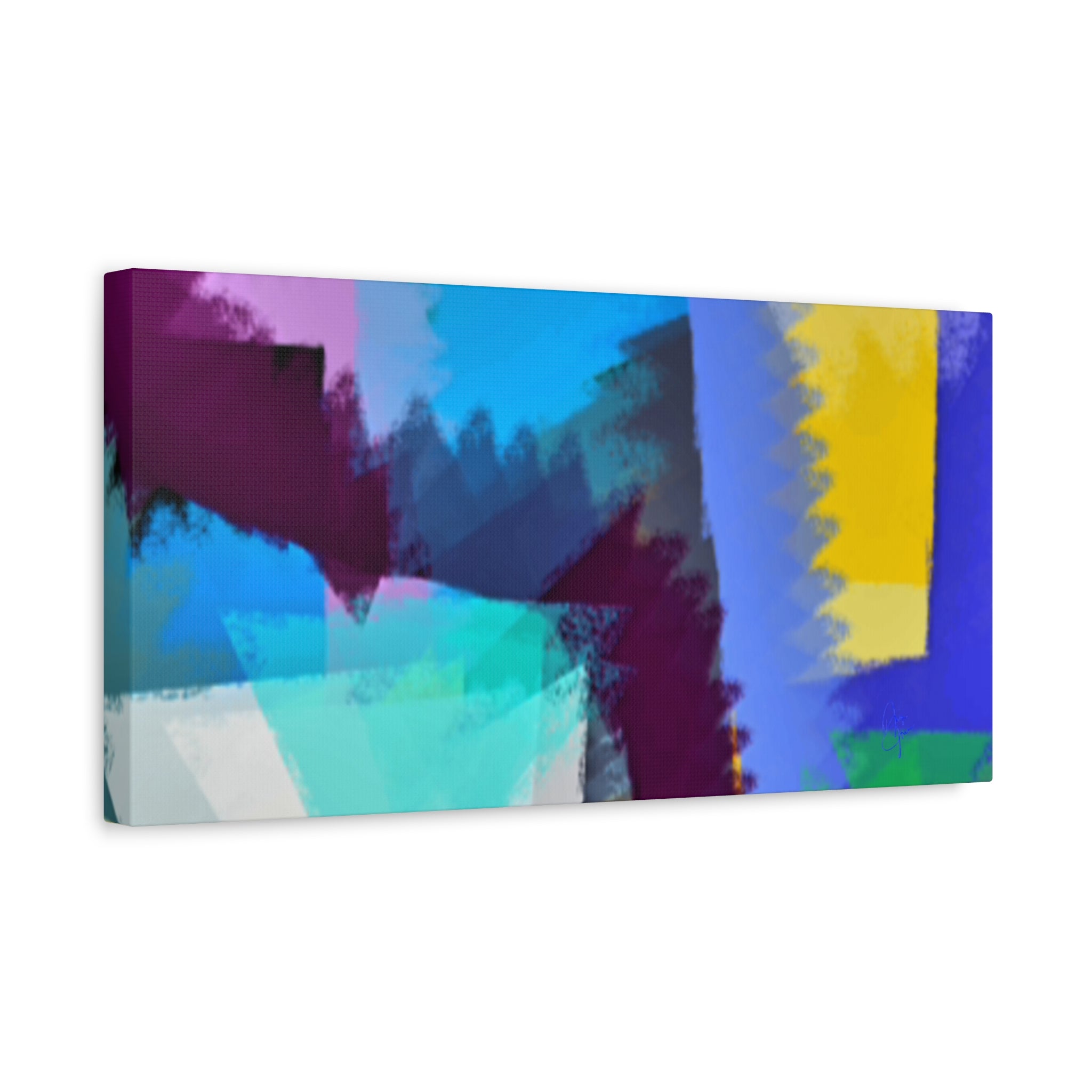 Abstract Color Burst Canvas Print — Vibrant Geometric Wall Art